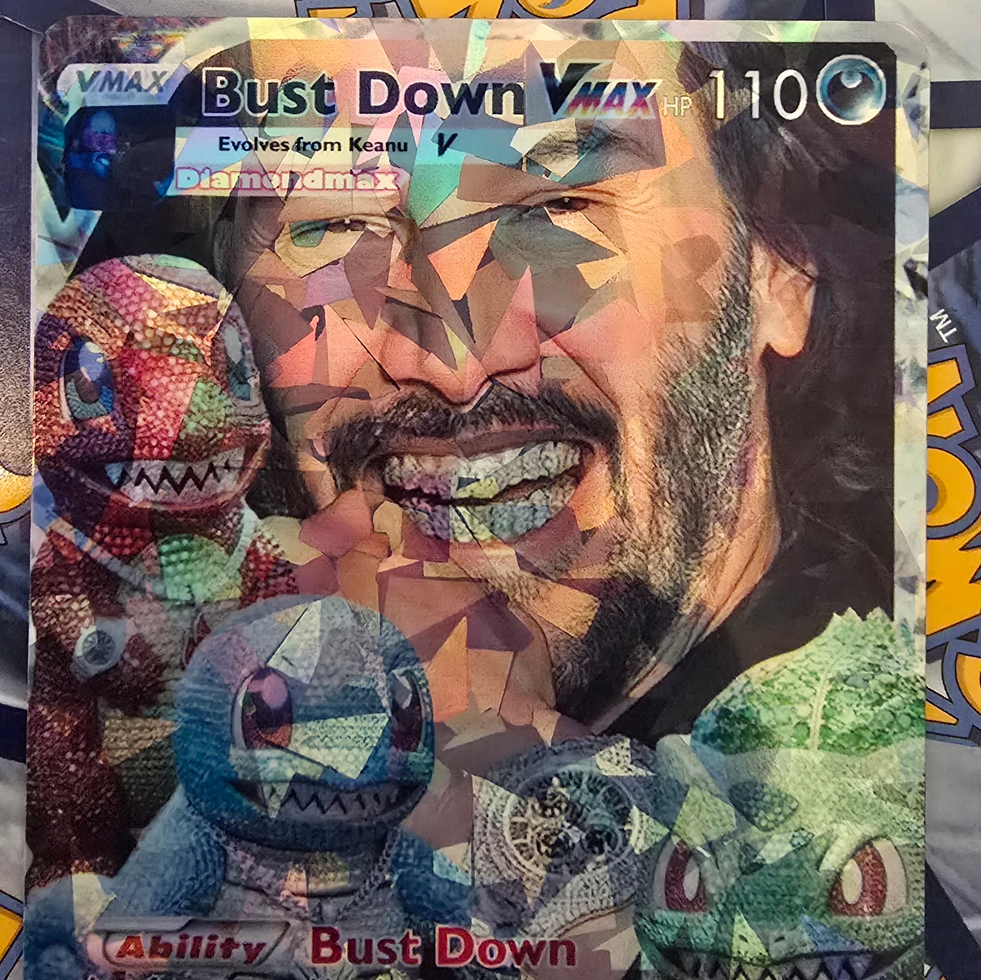 Bust Down Keanu Pokemon Card - Meme
