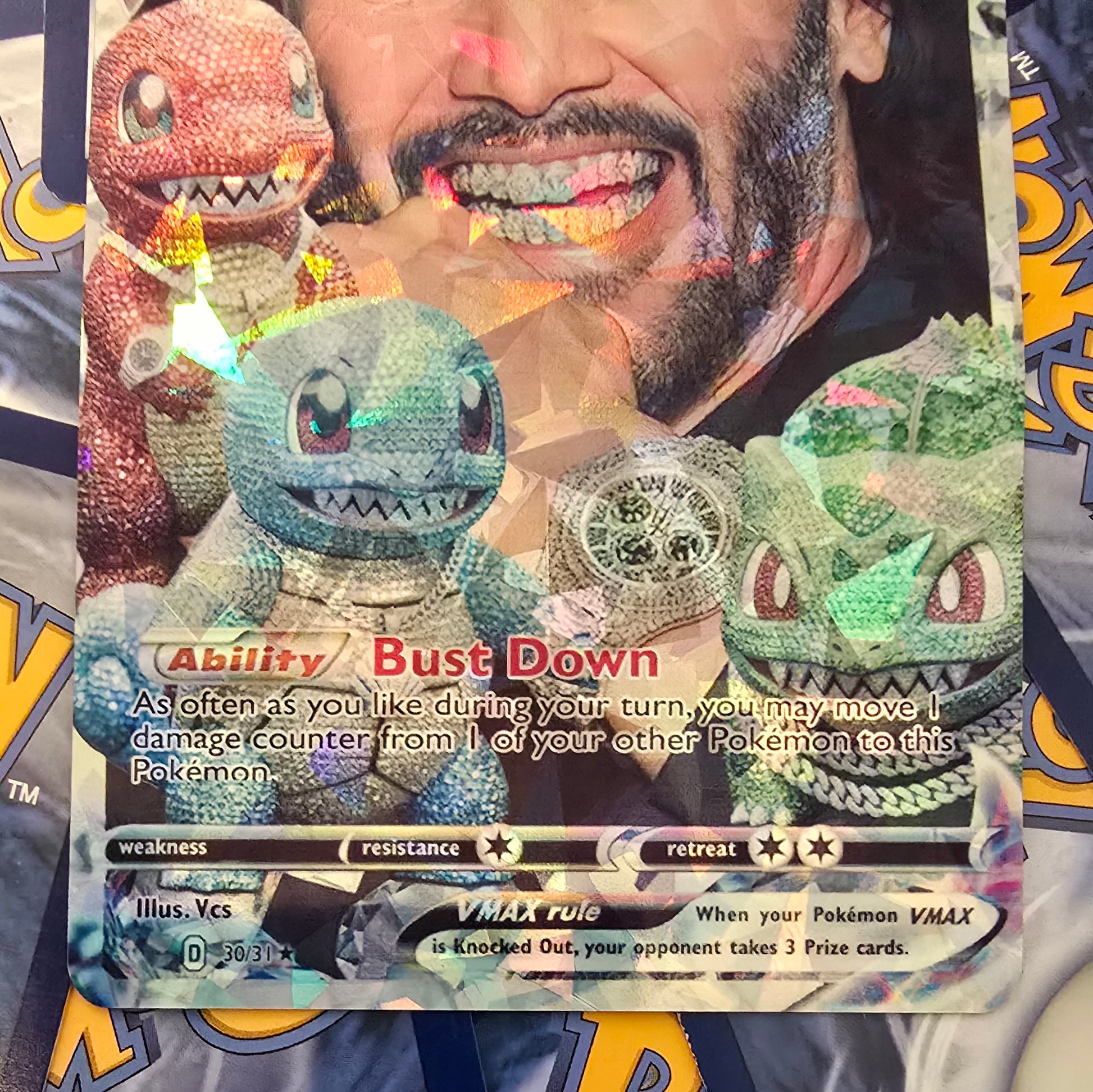 Bust Down Keanu Pokemon Card - Meme