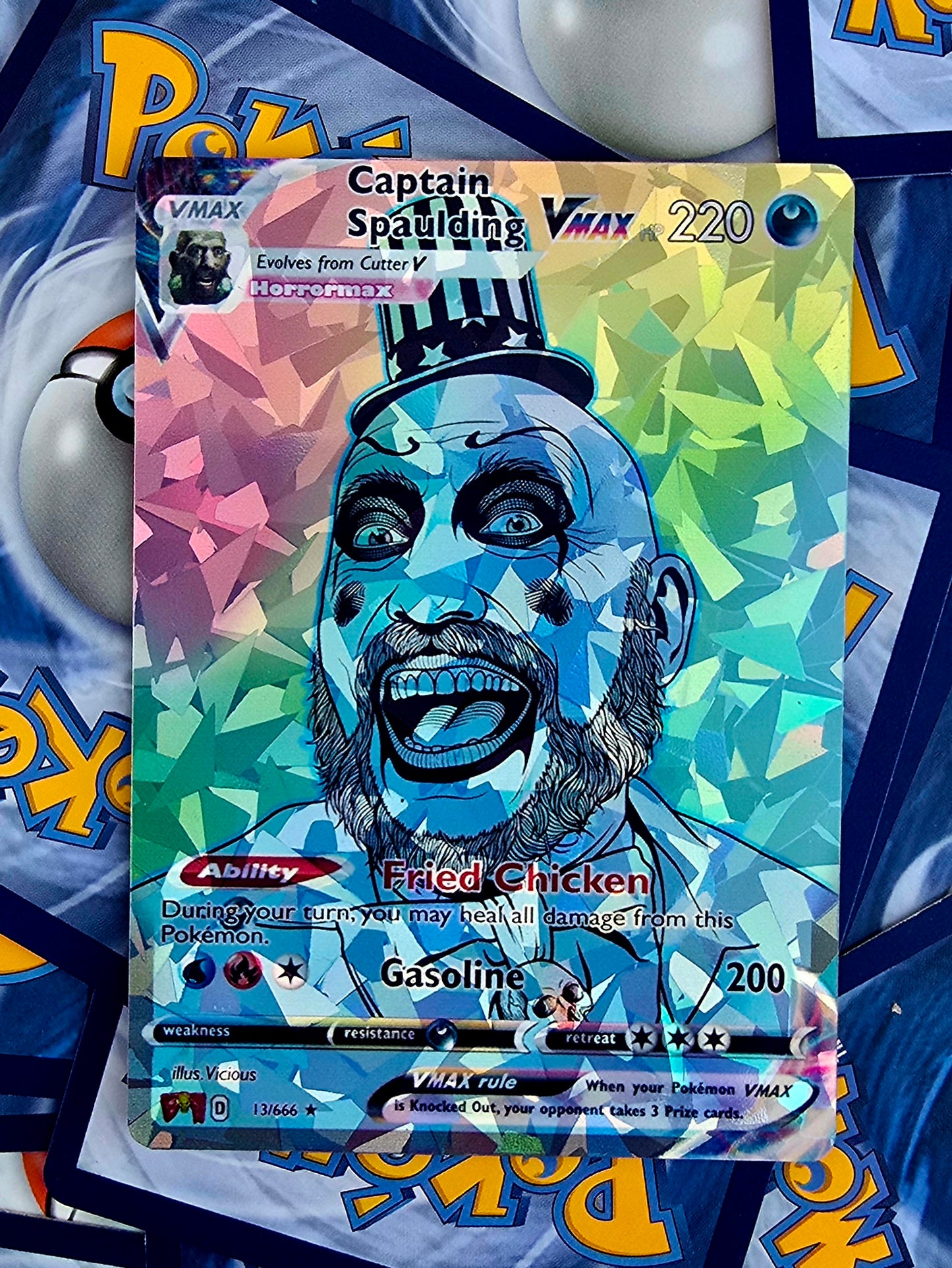 Captain Spaulding Rainbow Rare Pokemon Card