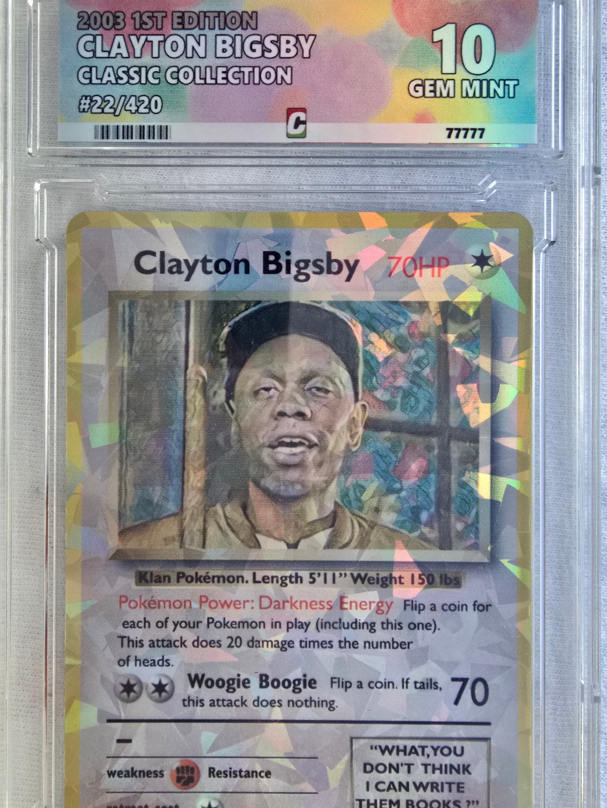 Clayton Bigsby With Custom Slab Pokemon Card - Chappelle Show