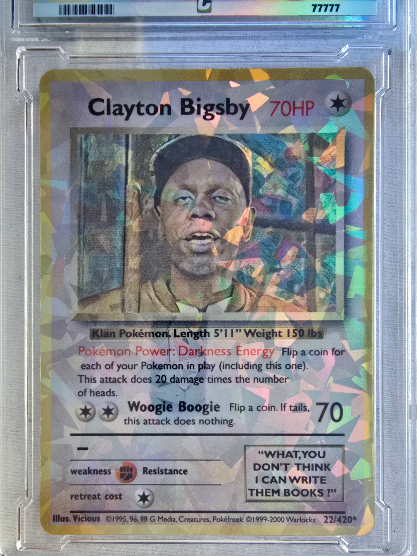 Clayton Bigsby With Custom Slab Pokemon Card - Chappelle Show