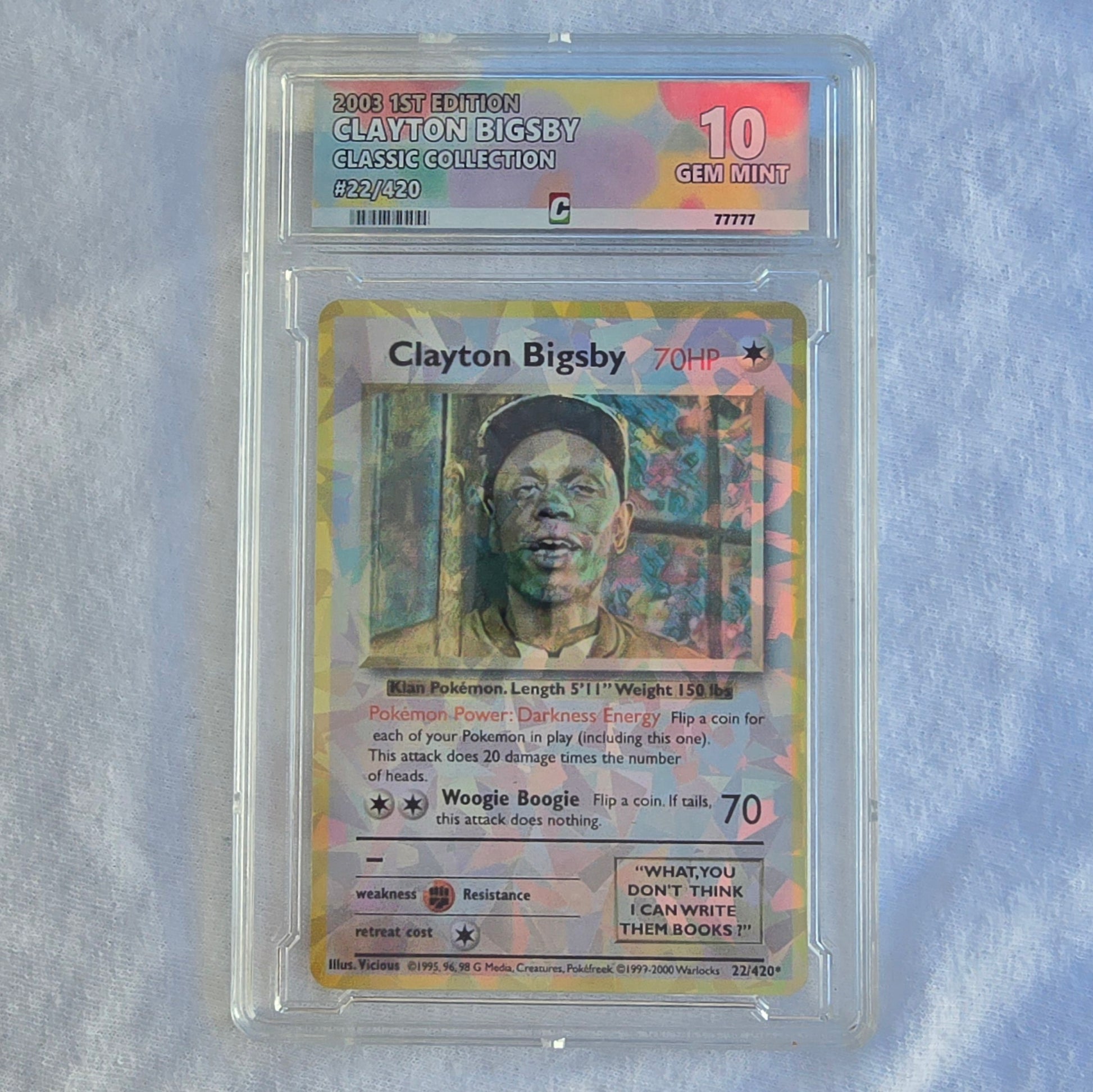 Clayton Bigsby With Custom Slab Pokemon Card - Chappelle Show