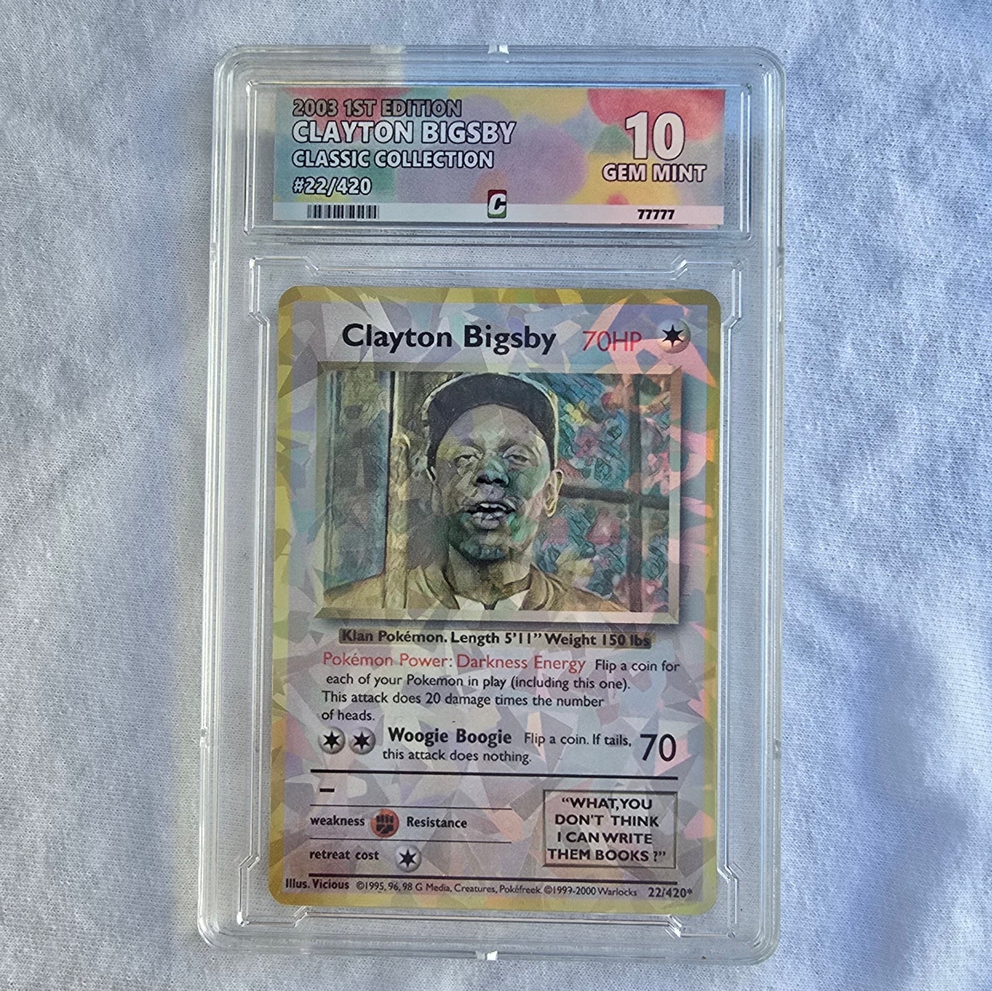 Clayton Bigsby With Custom Slab Pokemon Card - Chappelle Show