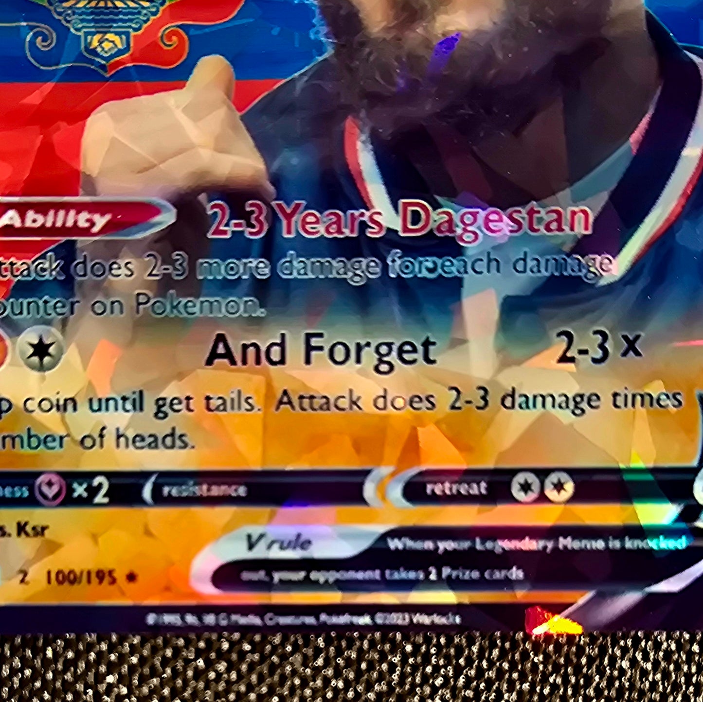 Makhachev Meme 2-3 years Dagestan and forget, Pokemon Card