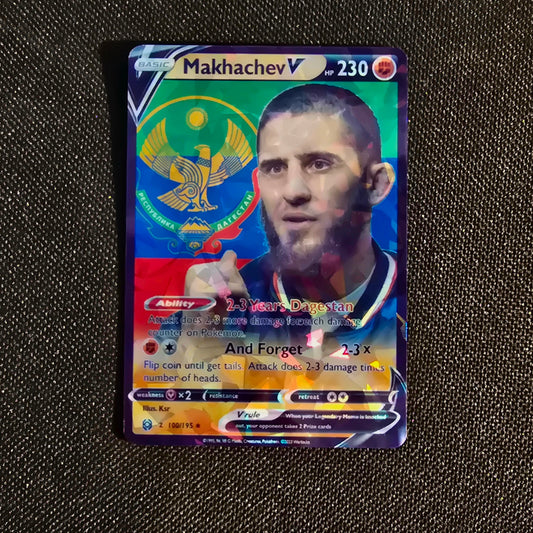 Makhachev Meme 2-3 years Dagestan and forget, Pokemon Card