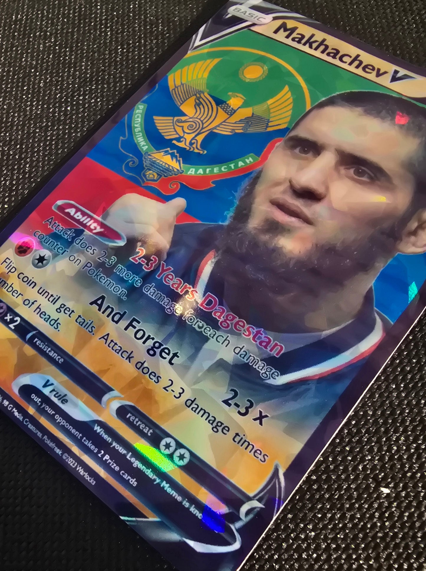 Makhachev Meme 2-3 years Dagestan and forget, Pokemon Card