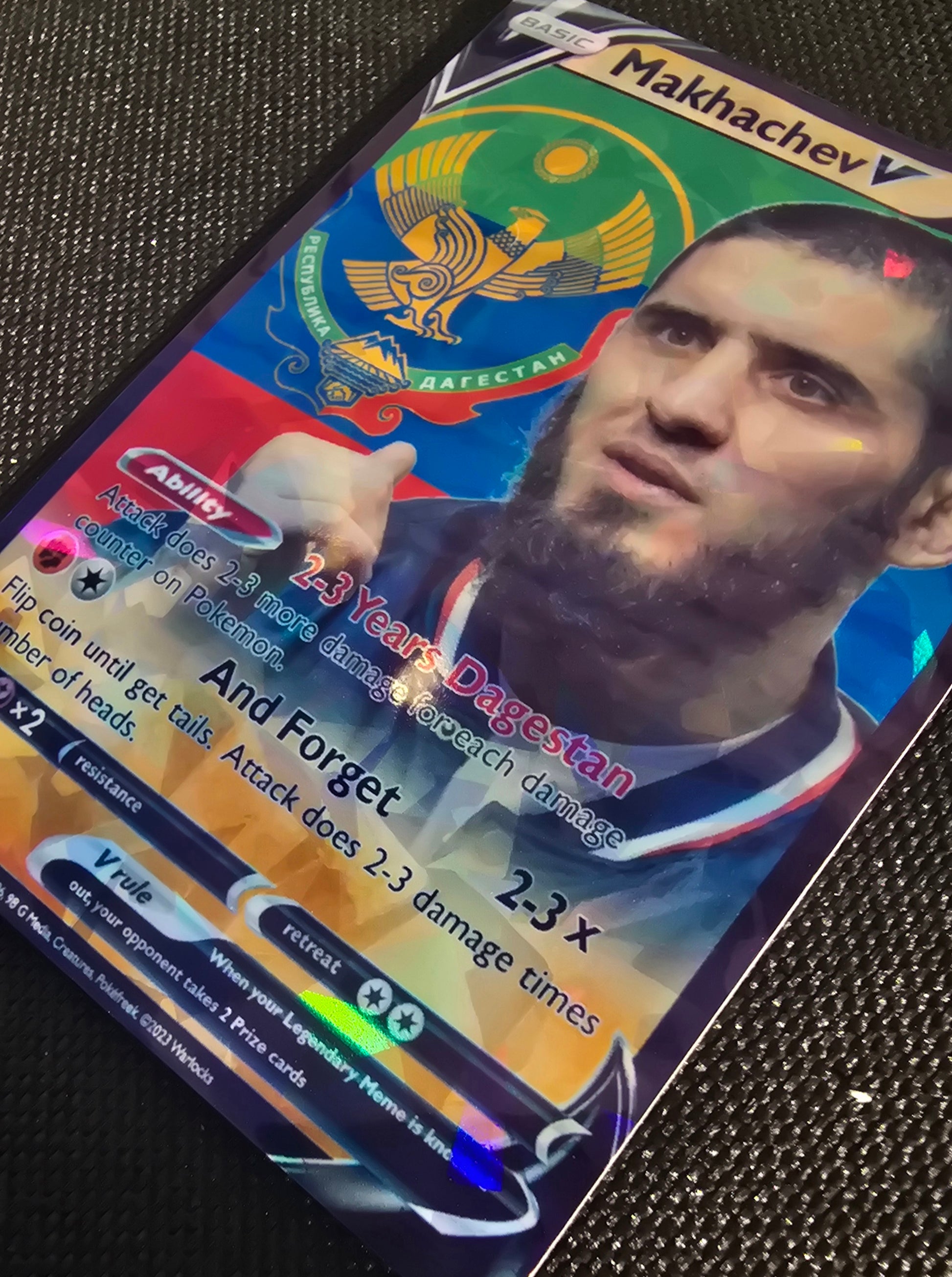 Makhachev Meme 2-3 years Dagestan and forget, Pokemon Card