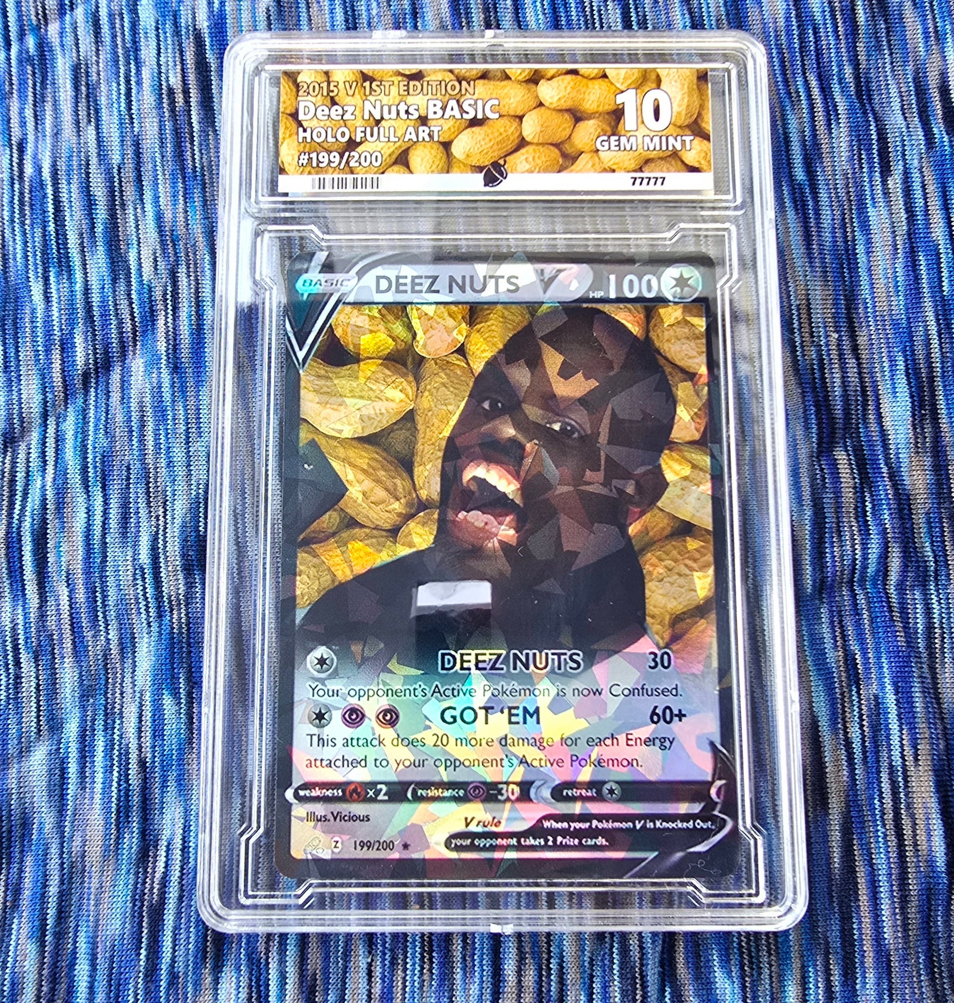 Deez Nuts Meme Pokemon Card - custom slab