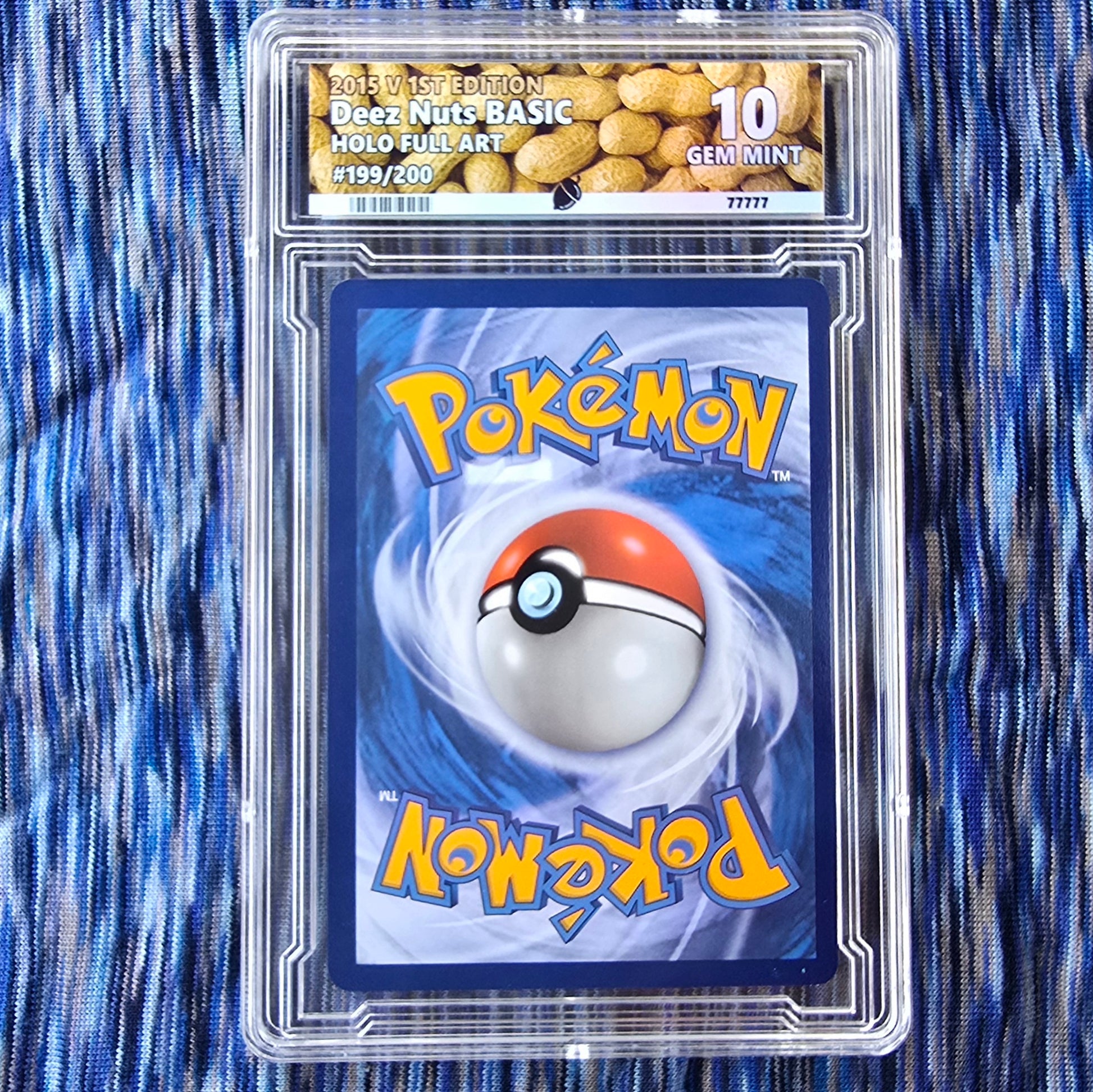 Deez Nuts Meme Pokemon Card - custom slab