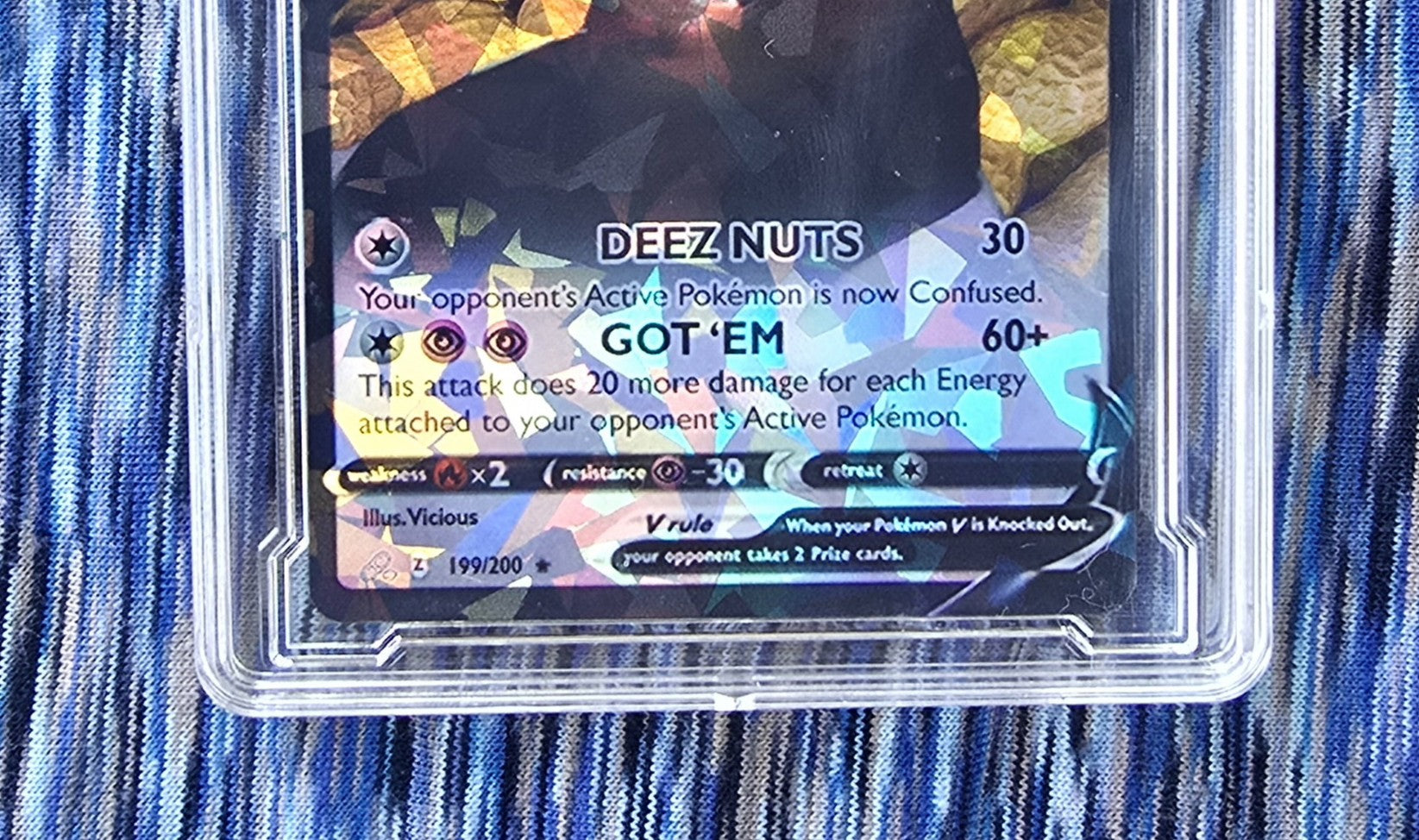 Deez Nuts Meme Pokemon Card - custom slab