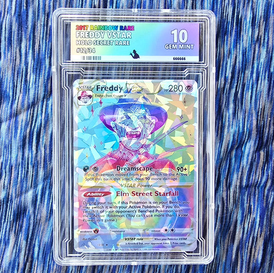Freddy Krueger w/ Custom Slab Pokemon Card

