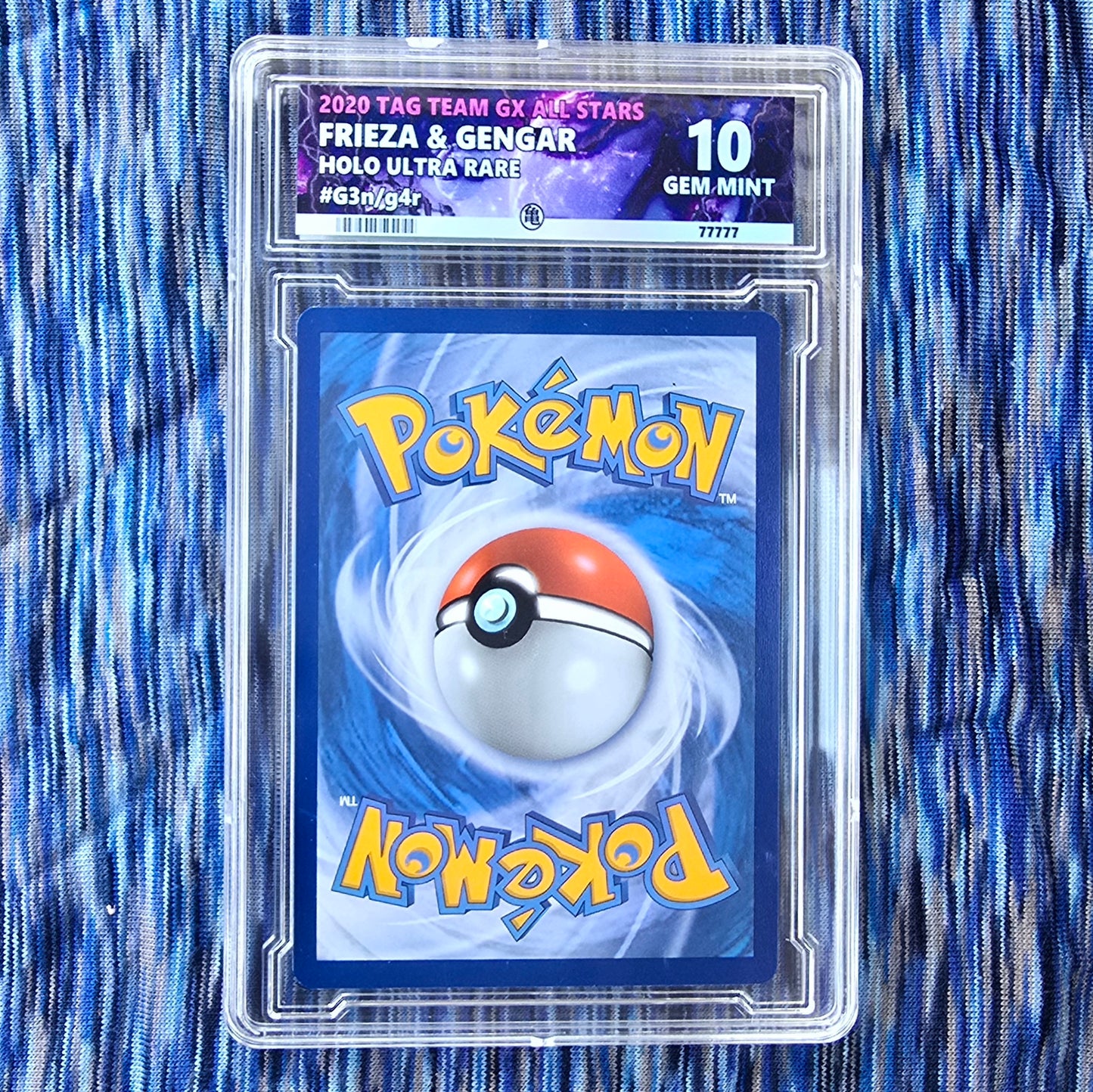 Frieza and Gengar Tag Team Pokemon Card w/ Custom Slab
