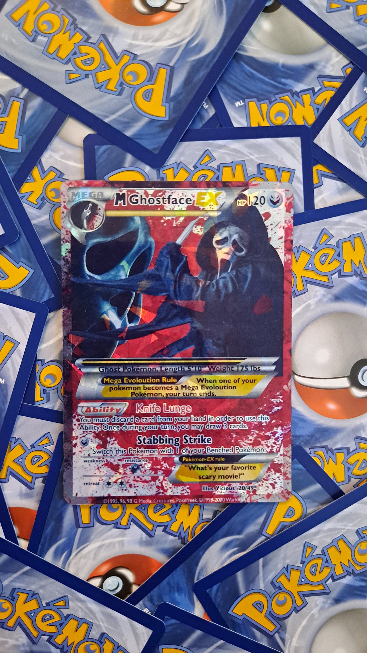 Ghost Face Pokemon Card - Scream