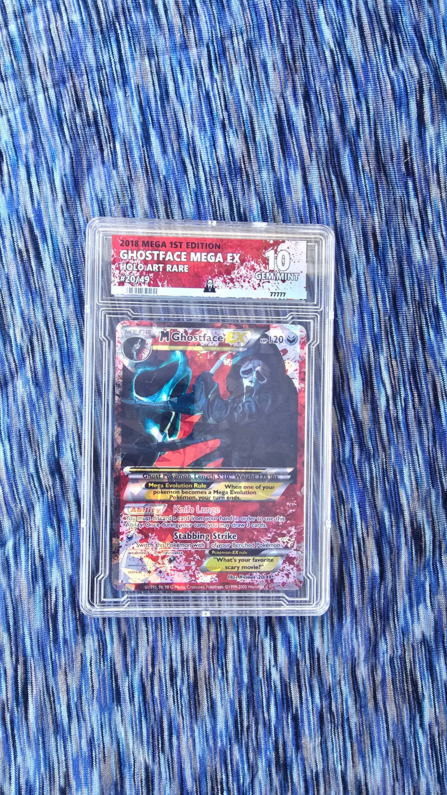 Ghost Face Pokemon Card - Scream - Custom Slab