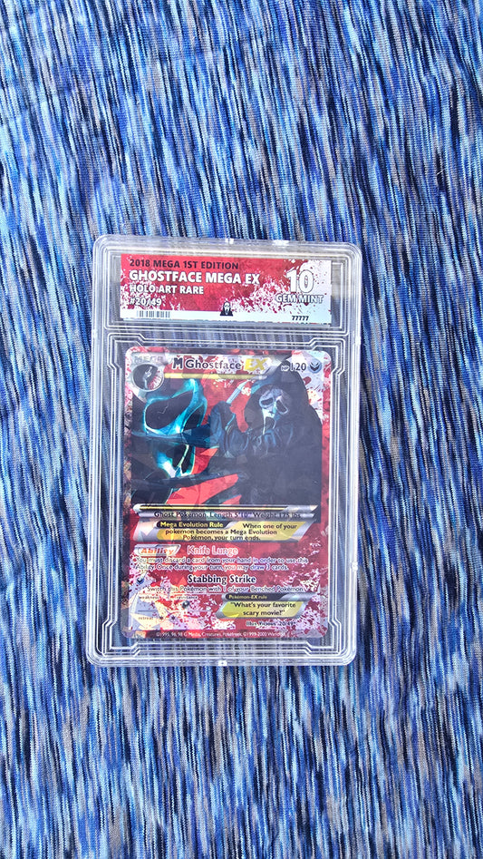 Ghost Face Pokemon Card - Scream - Custom Slab