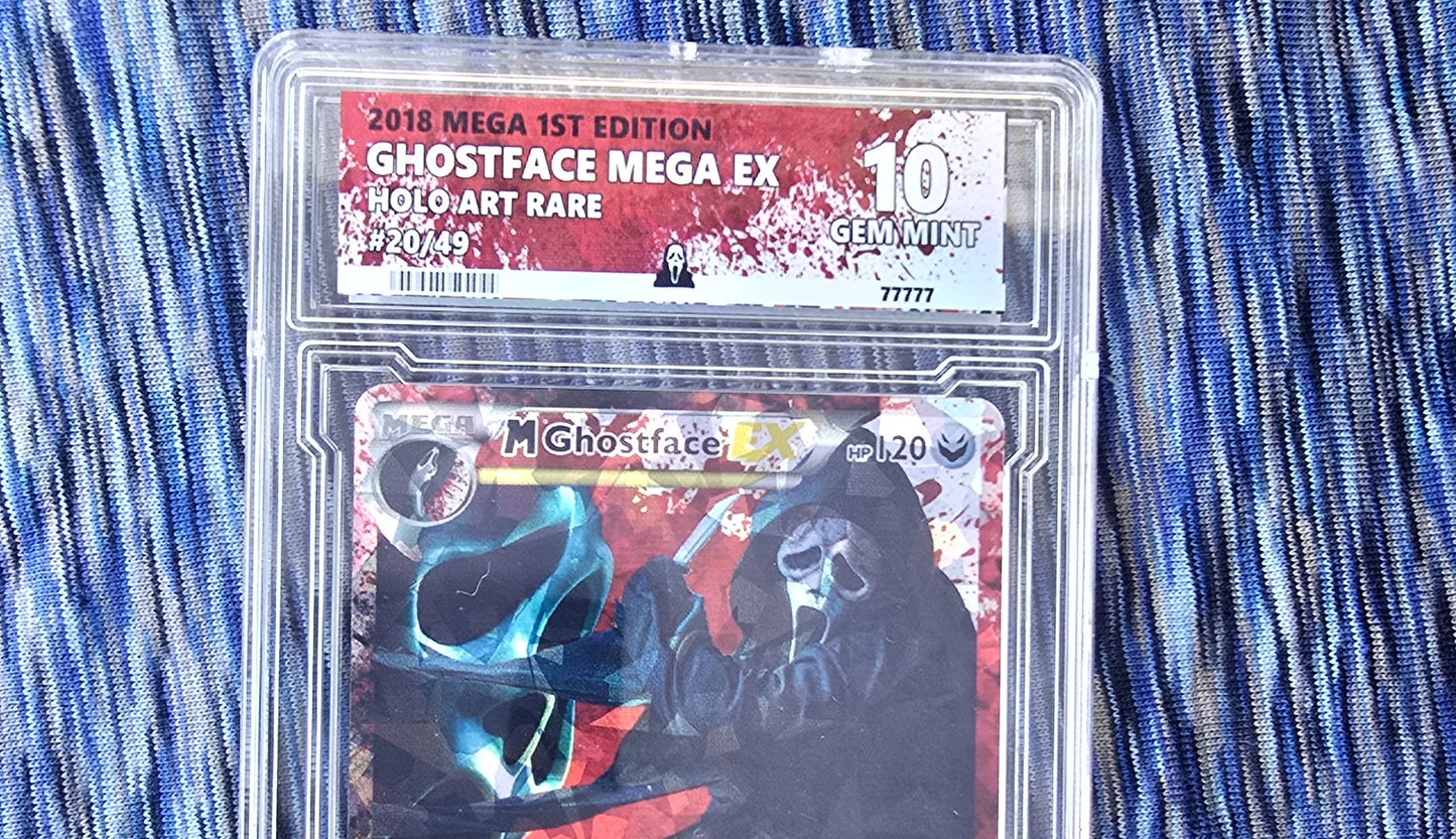 Ghost Face Pokemon Card - Scream - Custom Slab