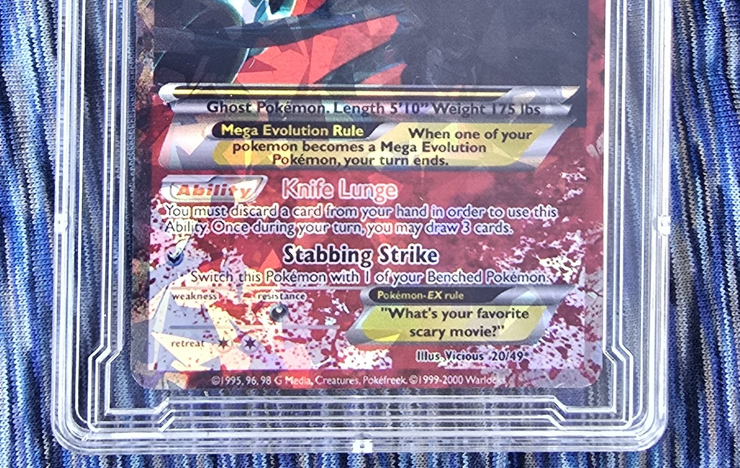 Ghost Face Pokemon Card - Scream - Custom Slab