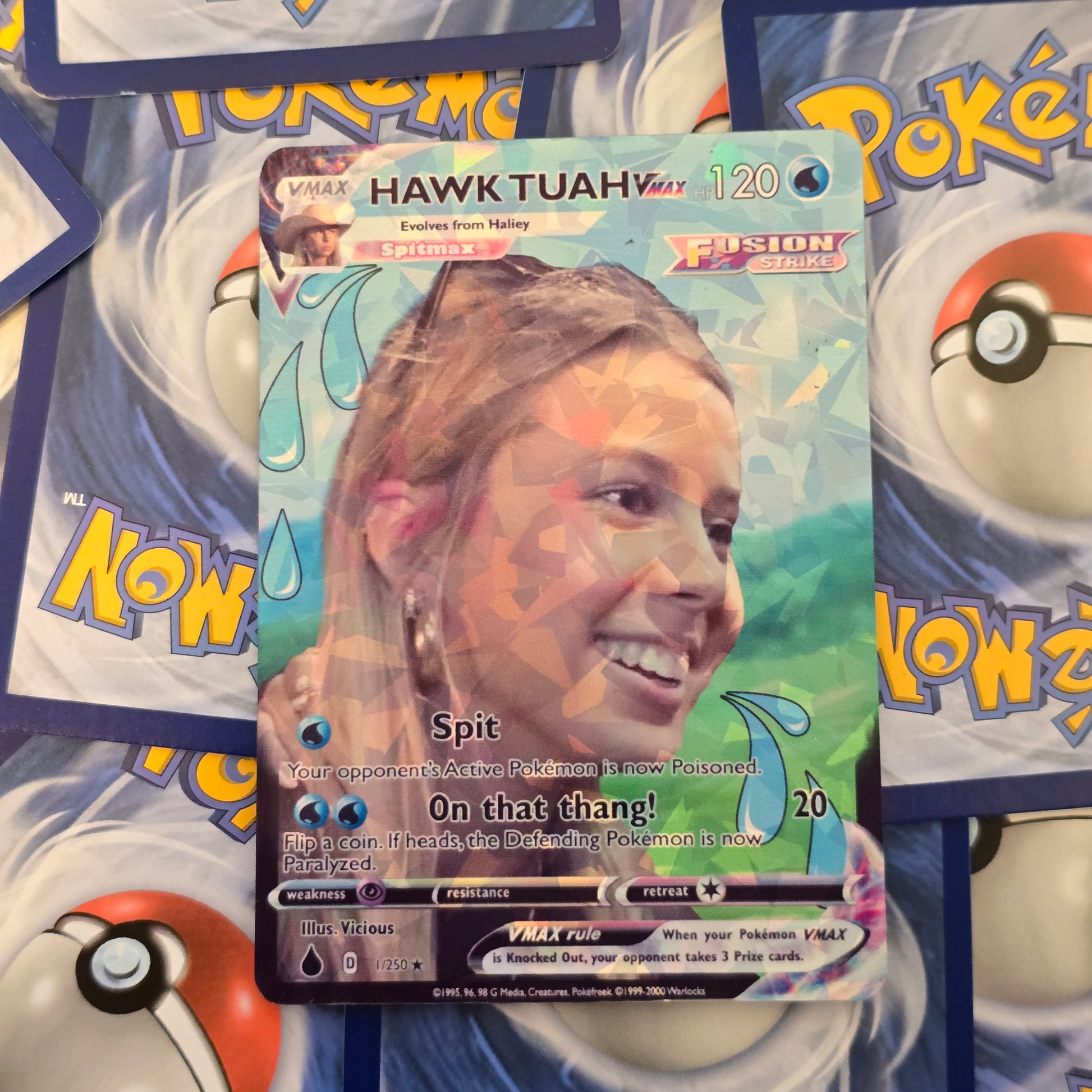 Hawk Tuah Girl Pokemon Card - Spit On That Thang!