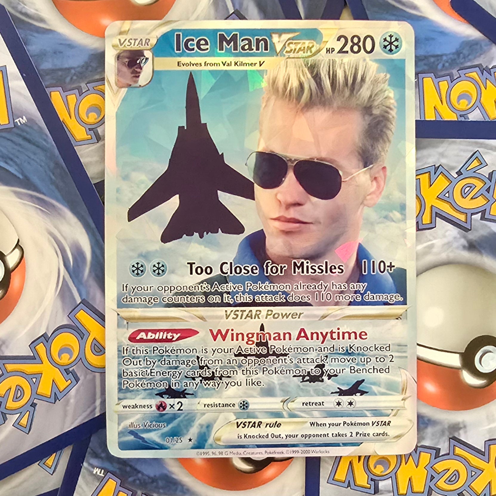 Ice Man Pokemon Card - Top Gun