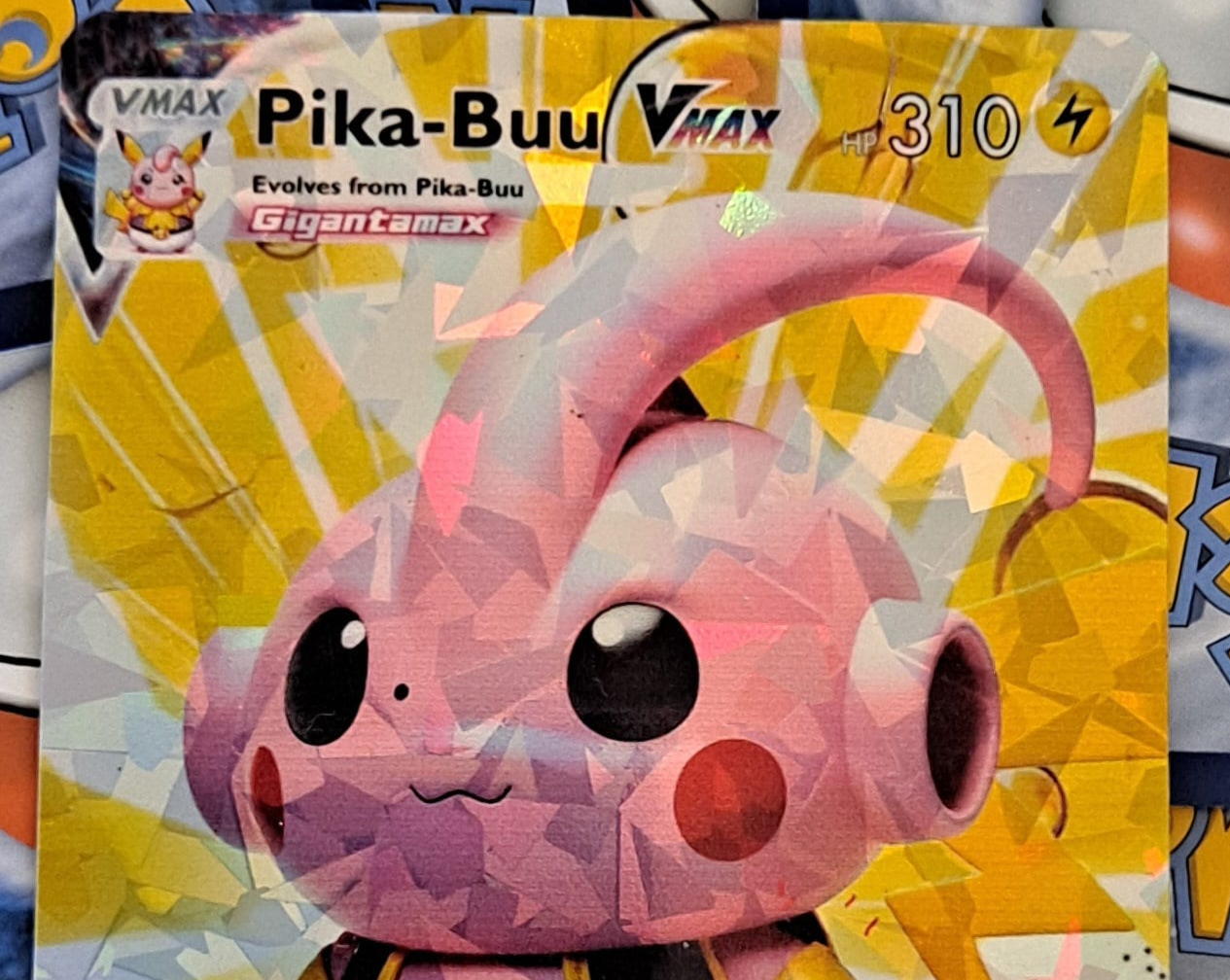 Pikachu and Majin Buu Fusion Pokemon Card - Pika-Buu