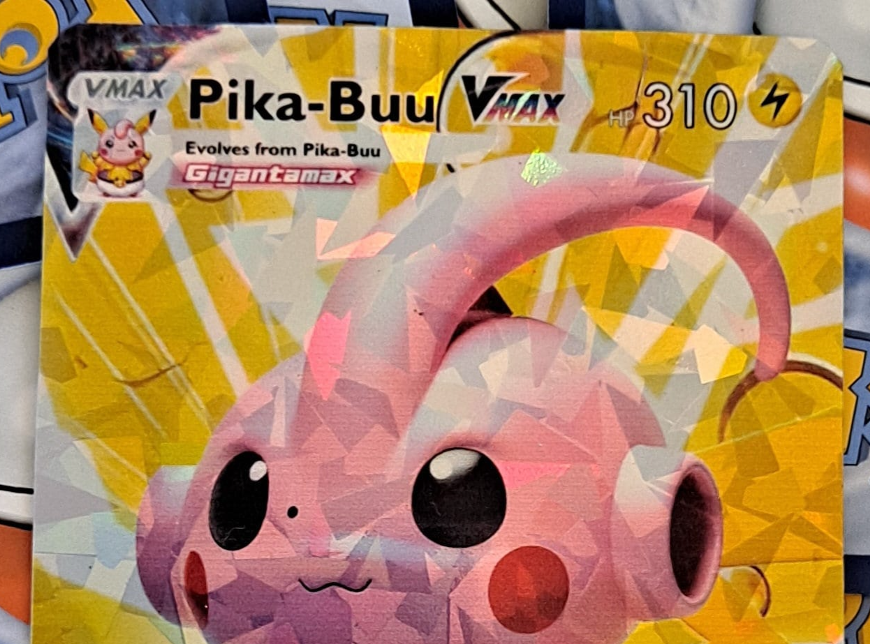 Pikachu and Majin Buu Fusion Pokemon Card - Pika-Buu