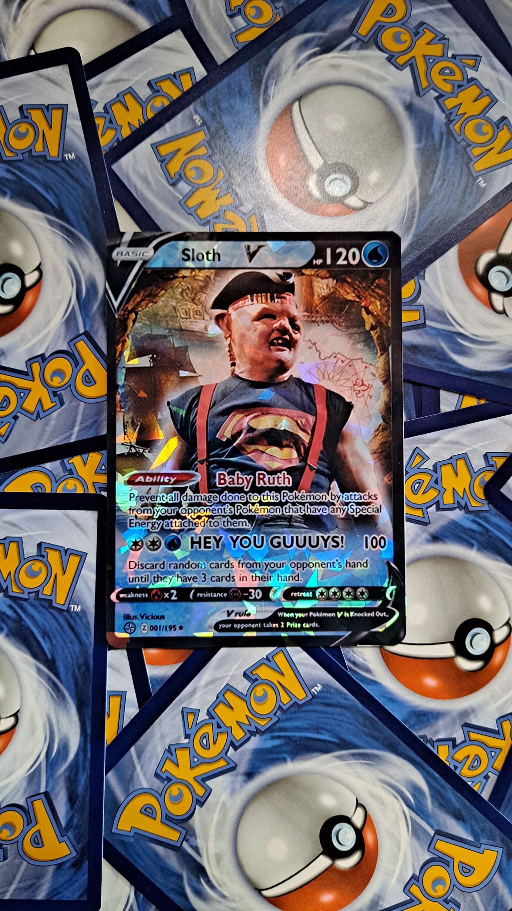 Sloth Pokemon Card - The Goonies