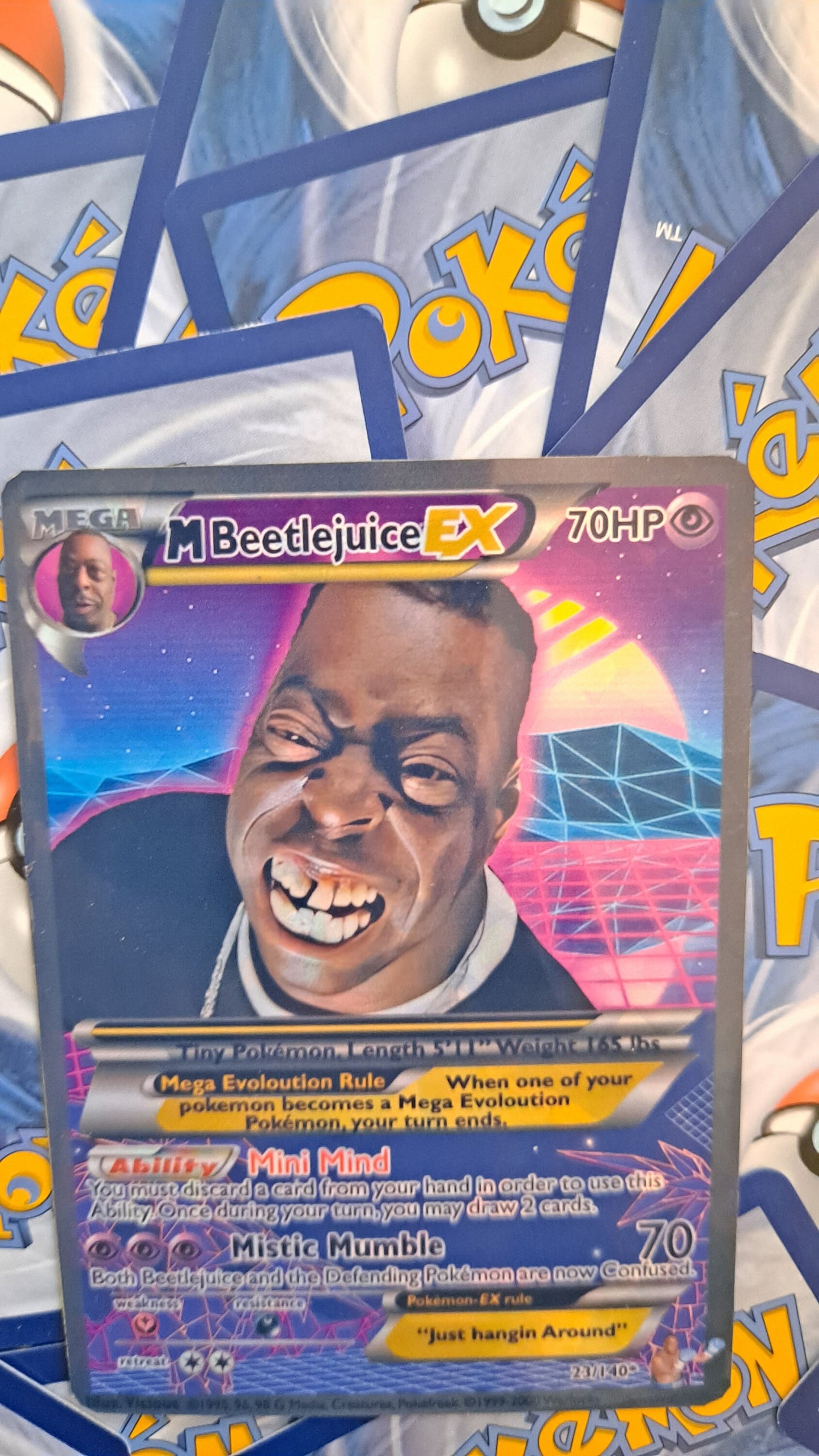 Beetlejuice Pokemon Card - Just Hangin Around