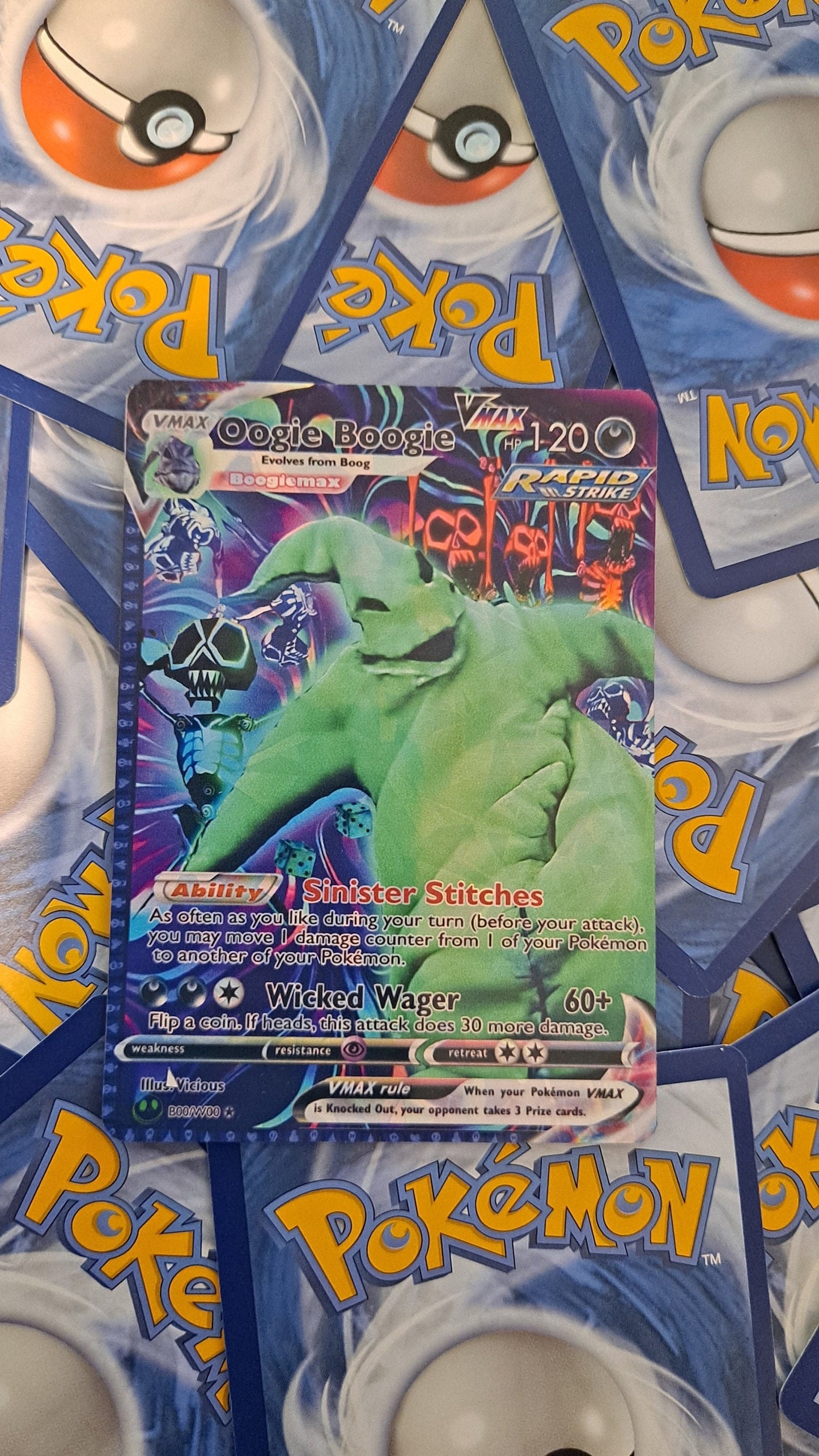 Nightmare Before Christmas - Oogie Boogie Man Pokemon Card