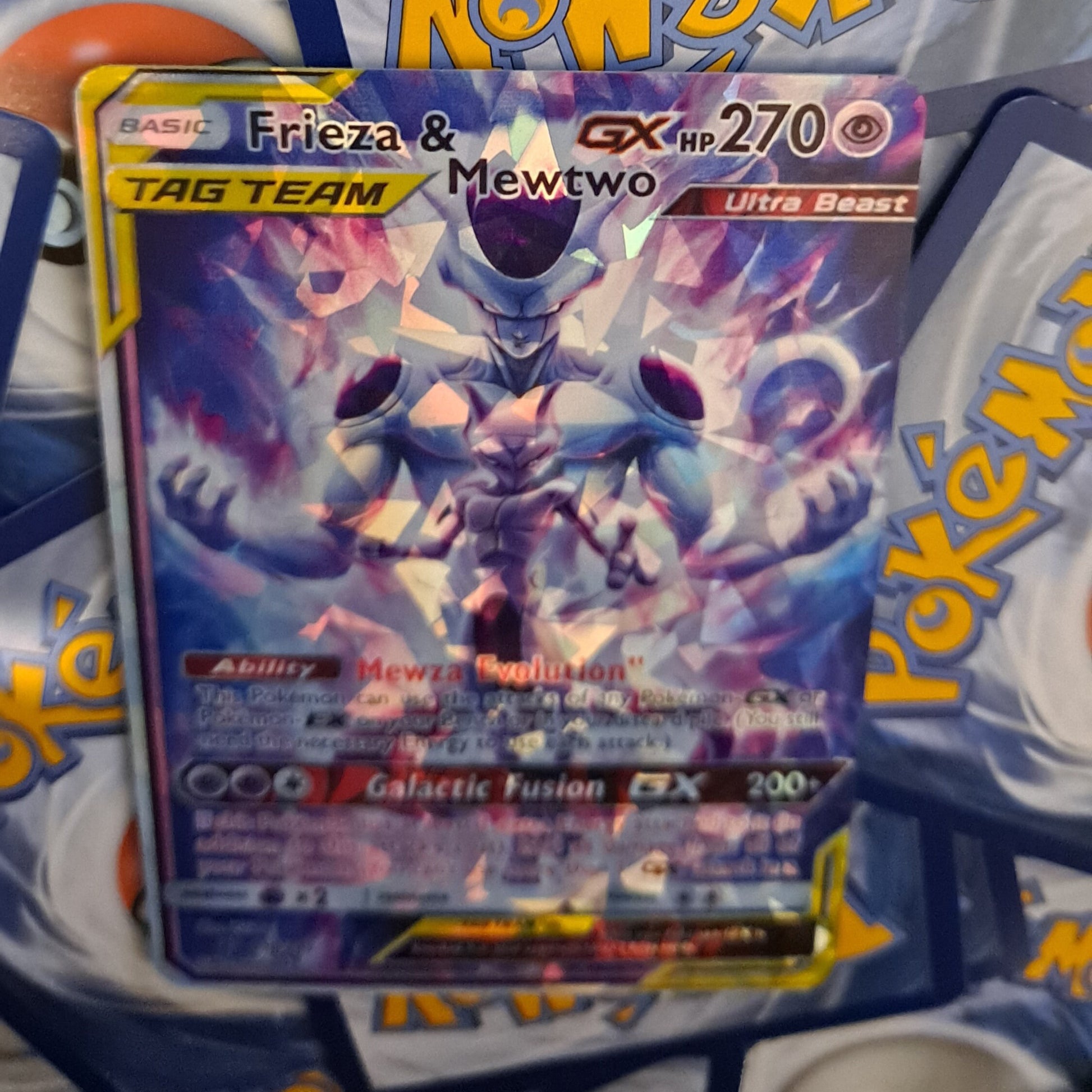 Mewtwo and Frieza Tag Team Pokemon Card