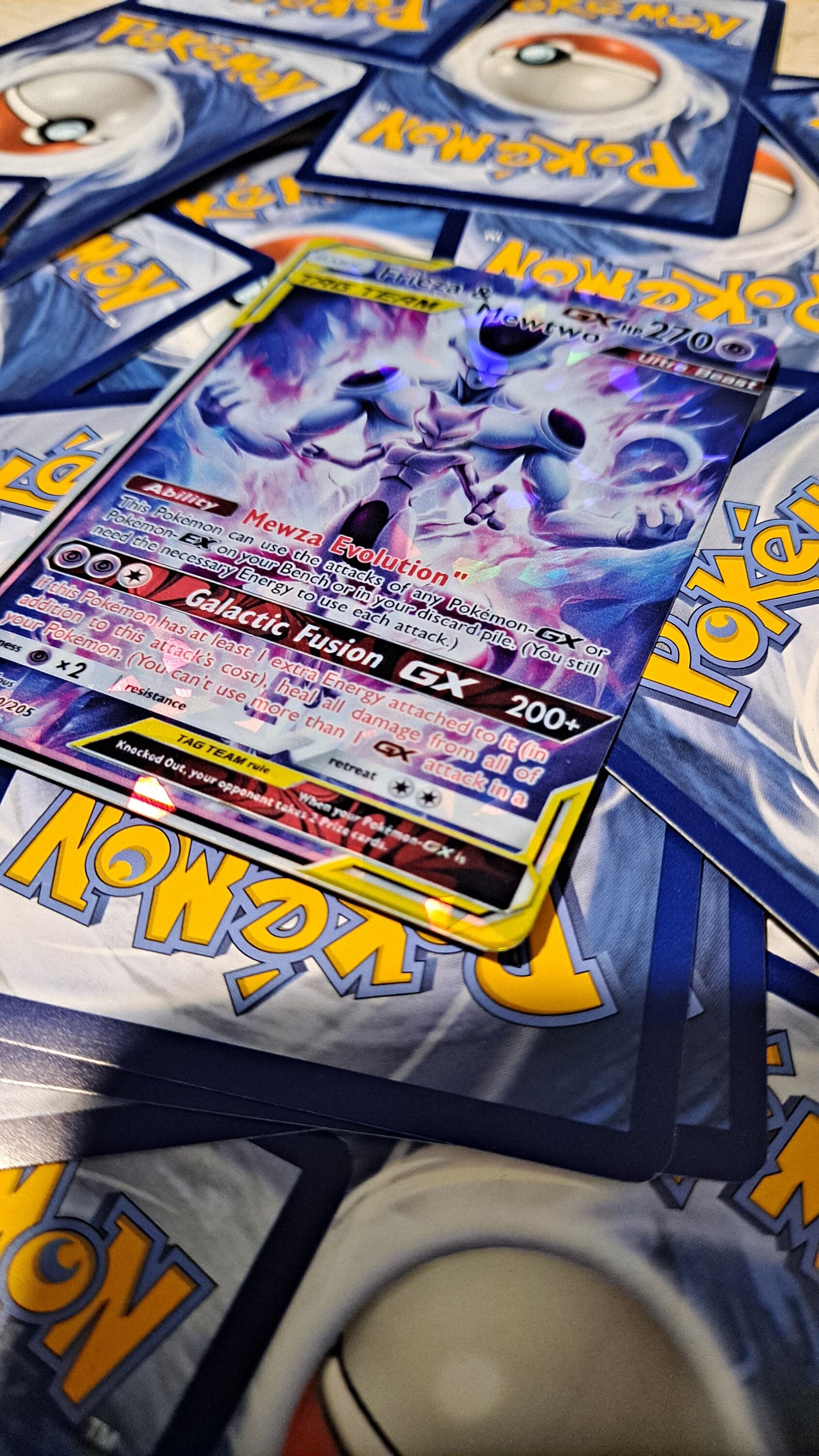 Mewtwo and Frieza Tag Team Pokemon Card