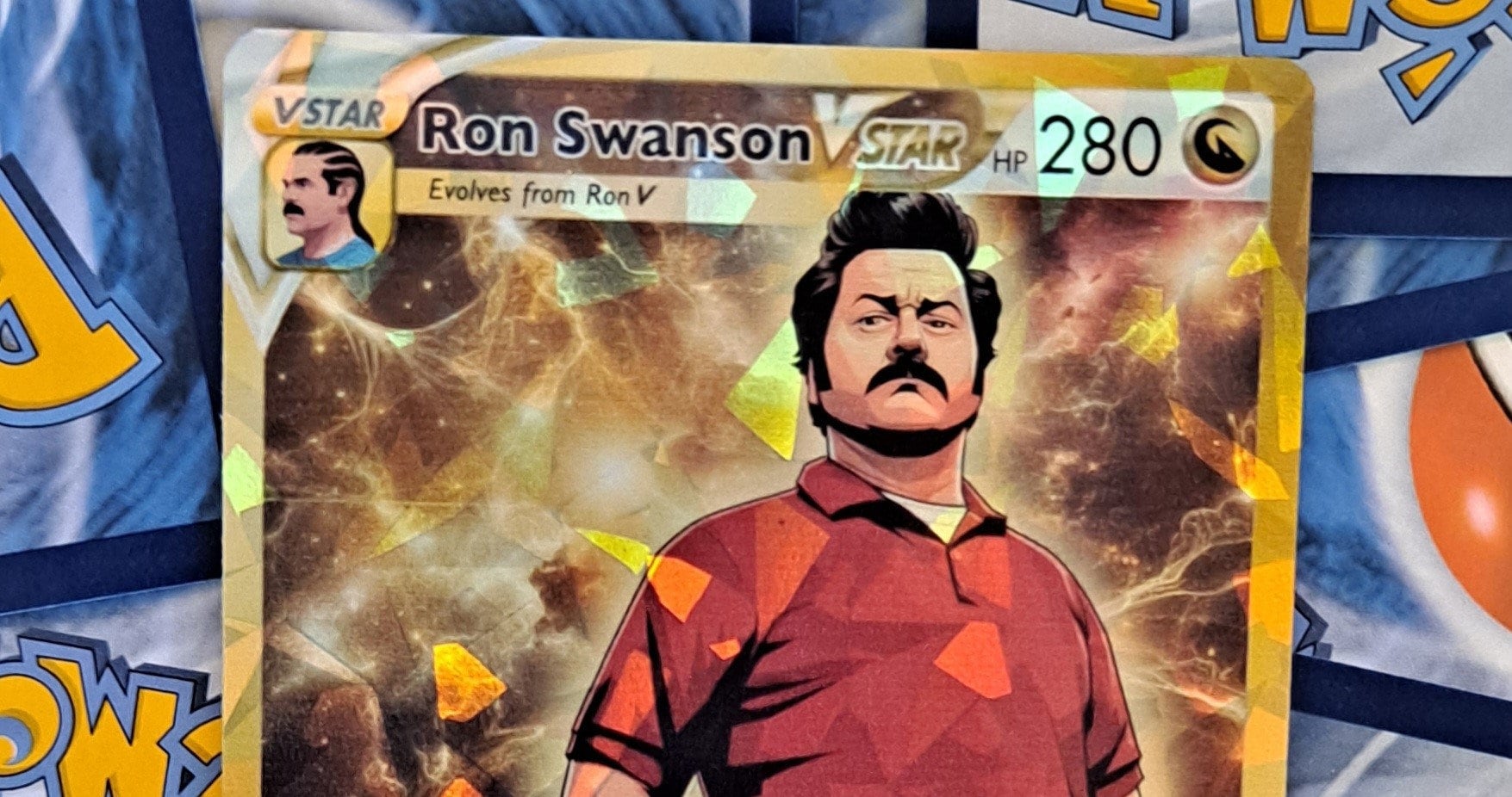 Ron Swanson Pokemon Card - Parks And Recs