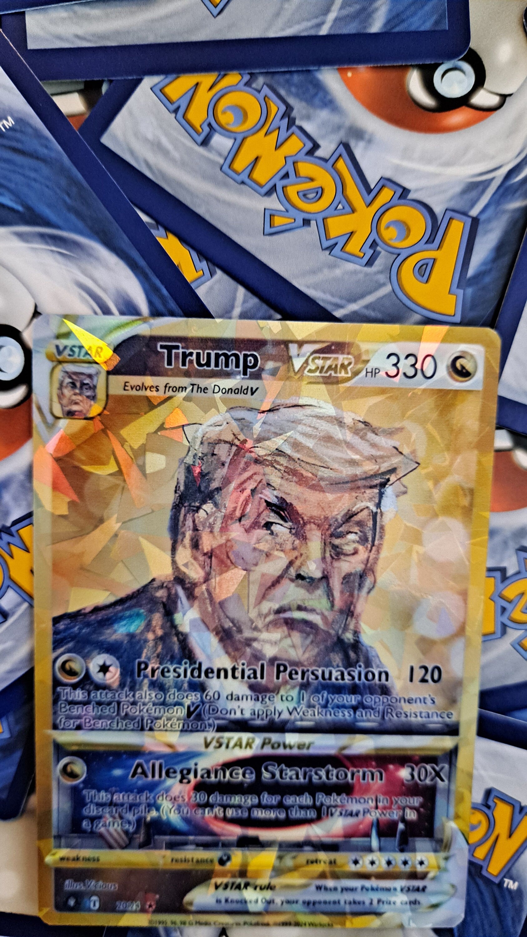 Trump Court Sketch Pokemon Card