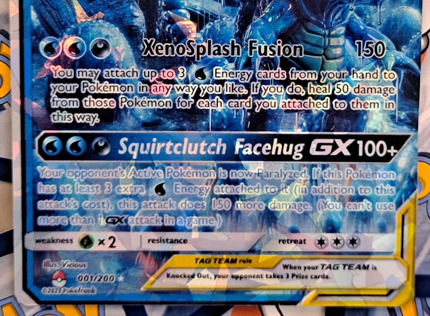 Squirtle And Xenomorph Tag Team Pokemon Card