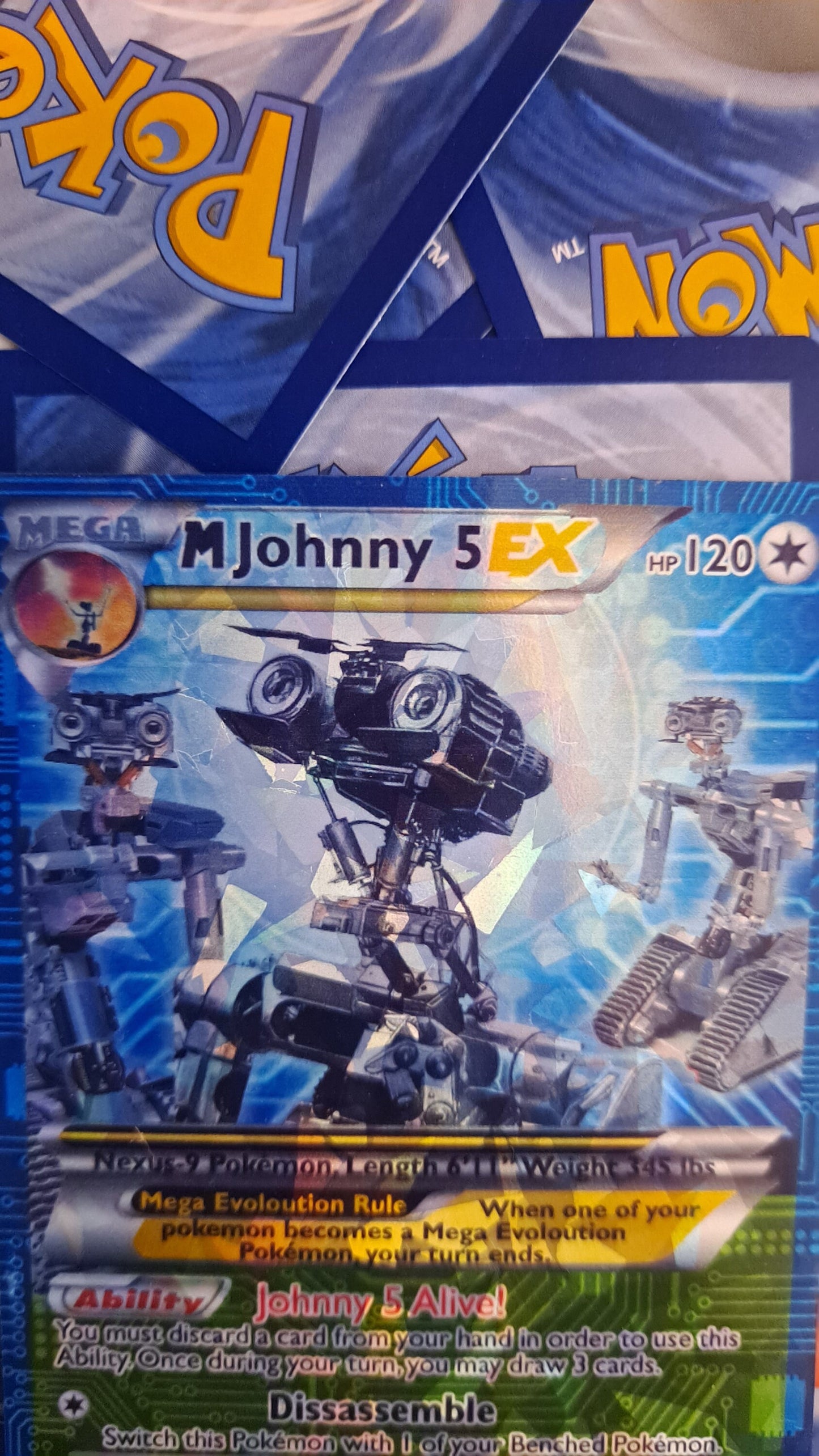 Johnny 5 Pokemon Card - short circuit