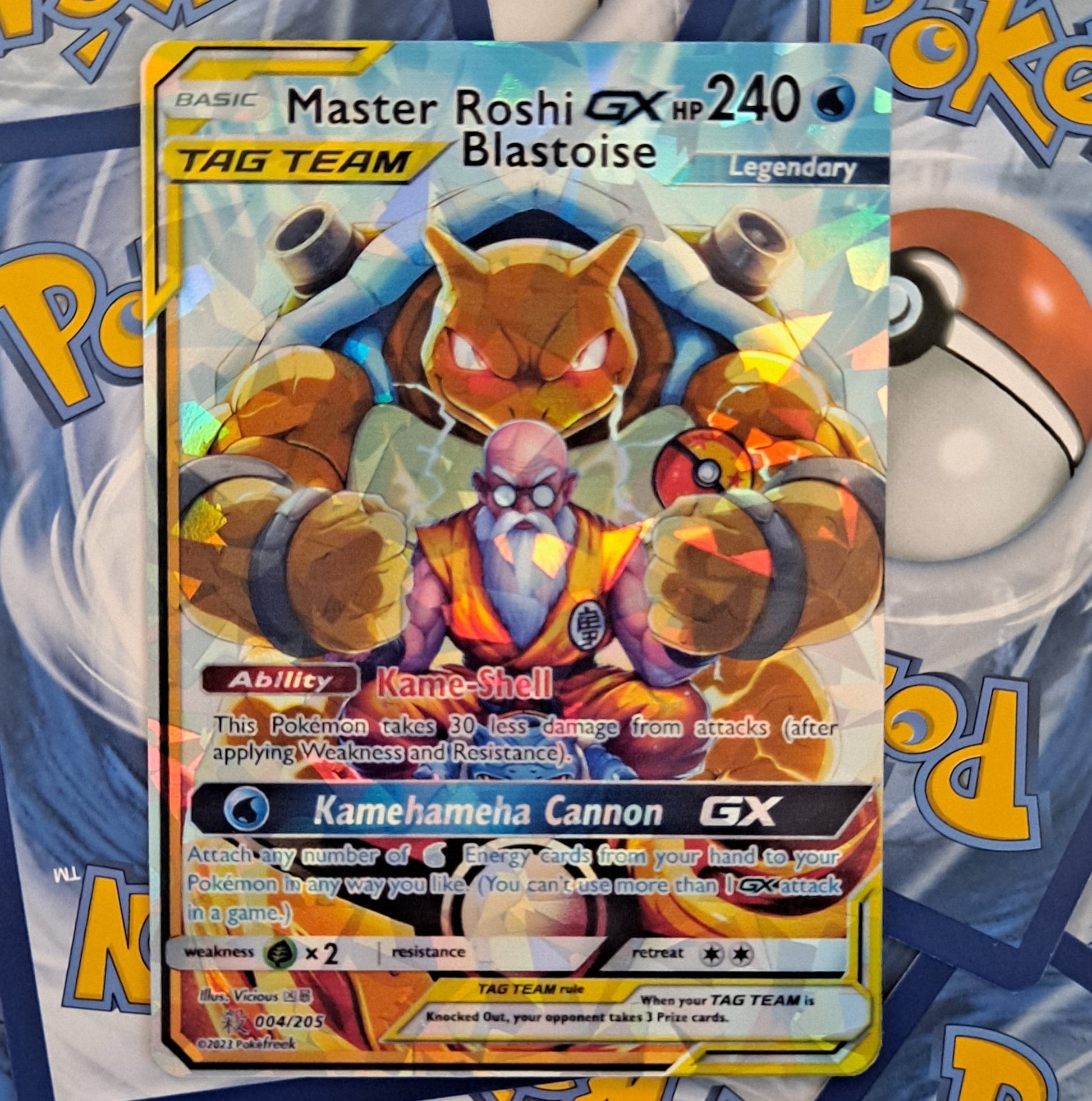 Master Roshi Blastoise Tag Team Pokemon Card