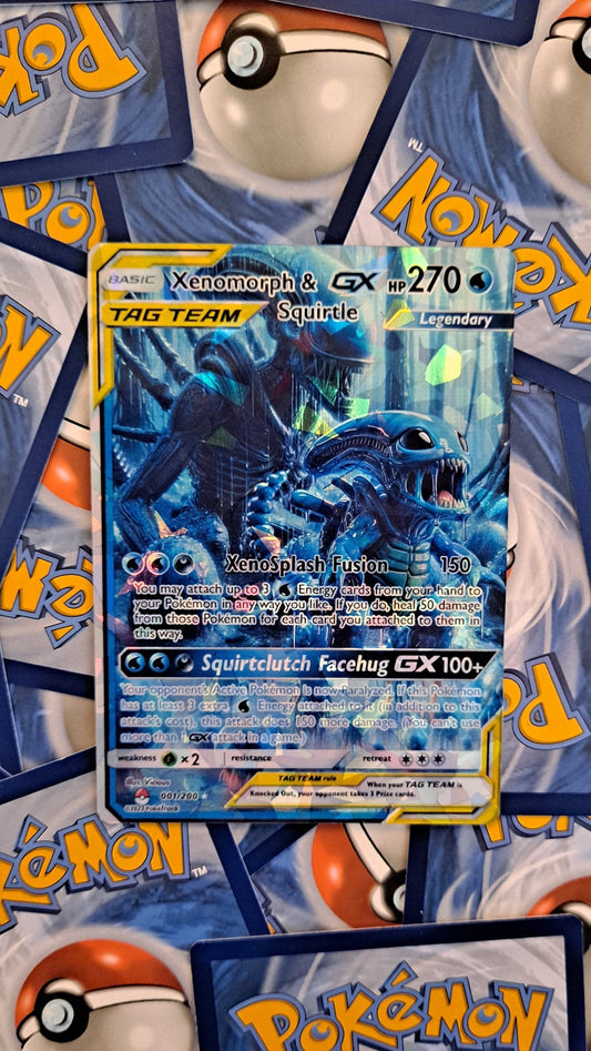 Squirtle And Xenomorph Tag Team Pokemon Card