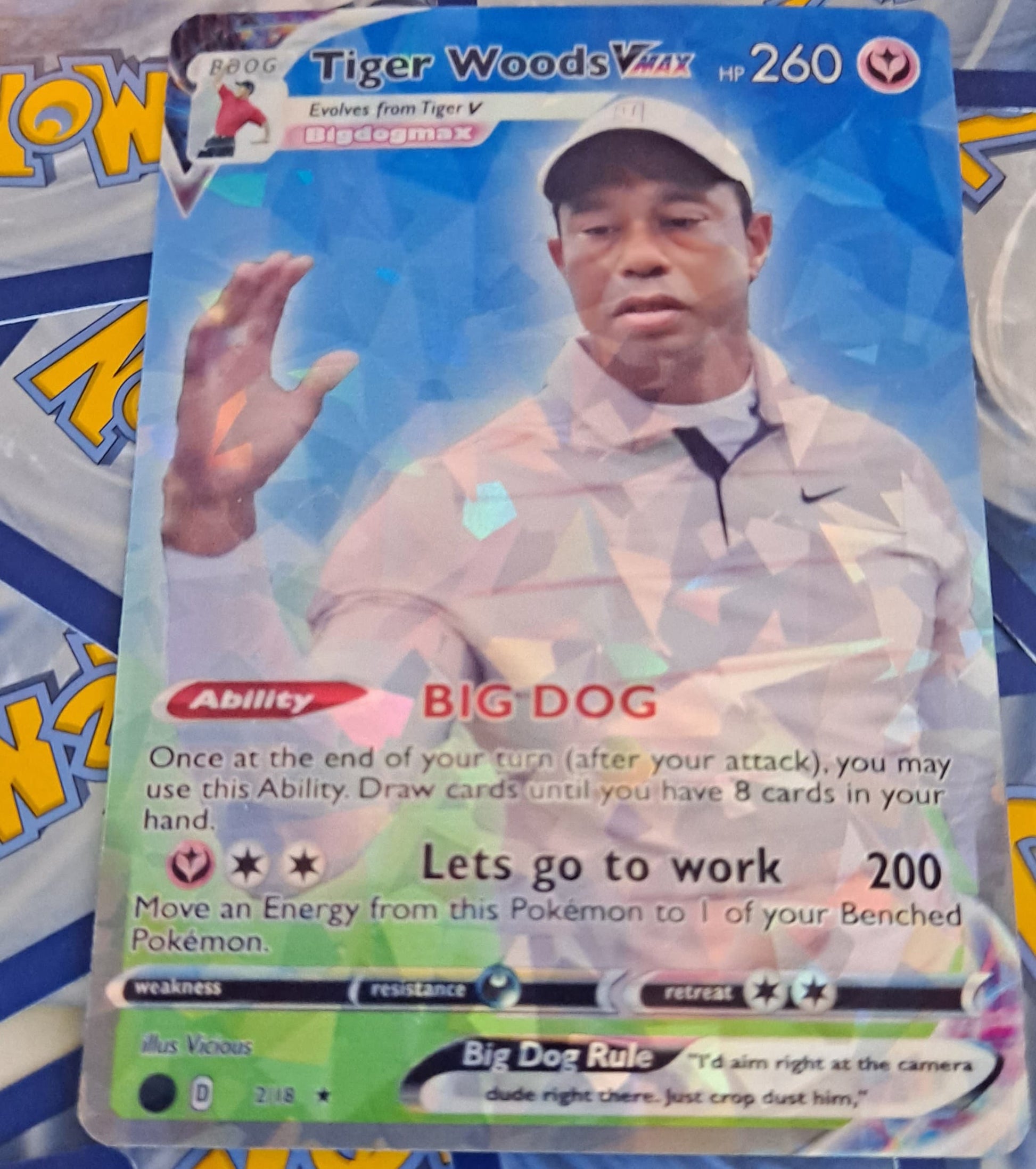 Tiger Woods Pokemon Card