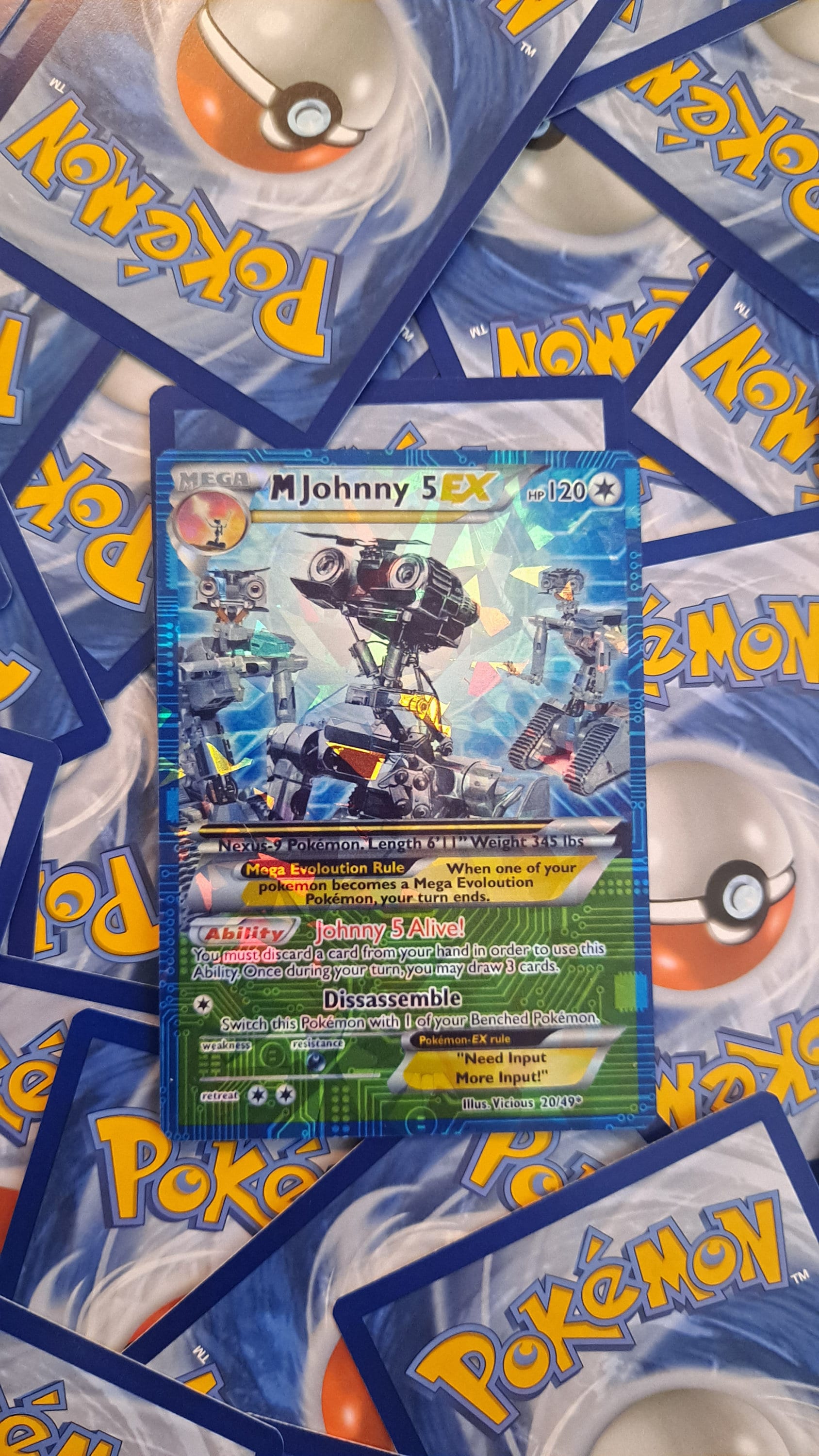 Johnny 5 Pokemon Card - short circuit