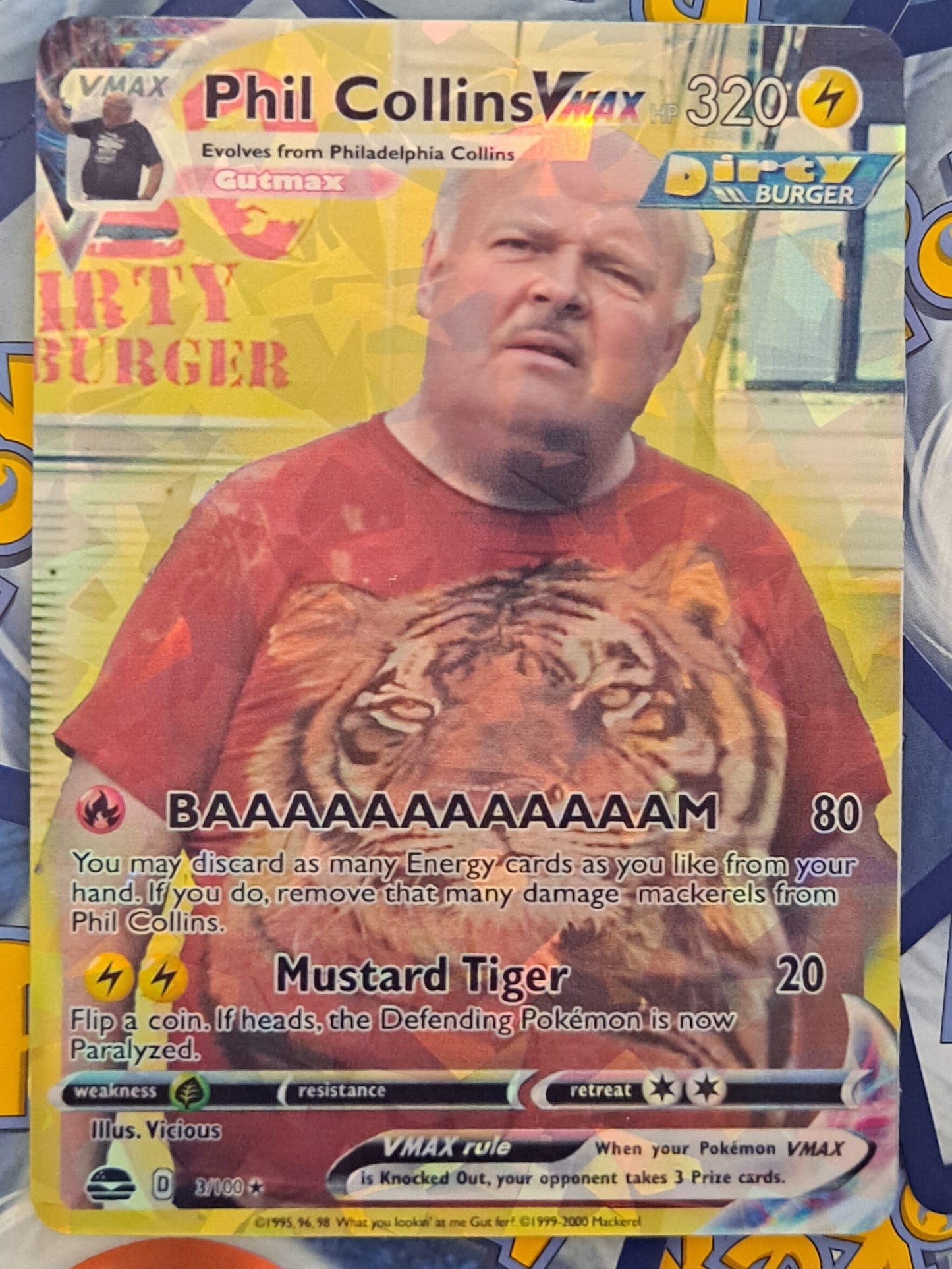 Phil Collins (mustard Tiger) Pokemon Card - TPB