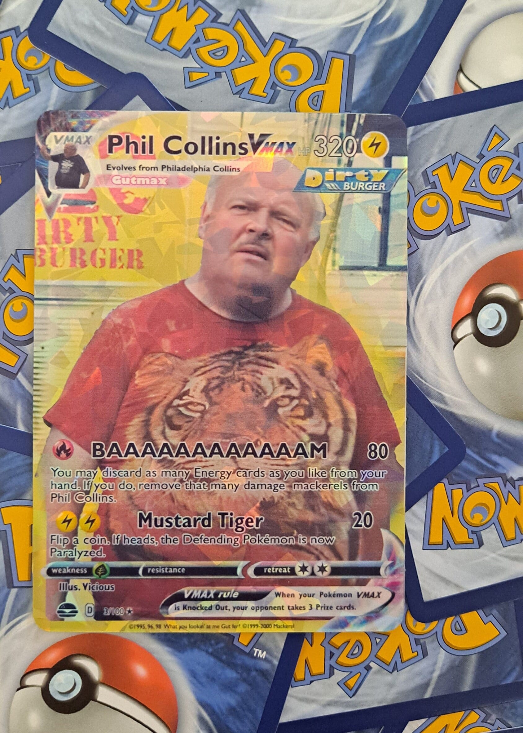 Phil Collins (mustard Tiger) Pokemon Card - TPB