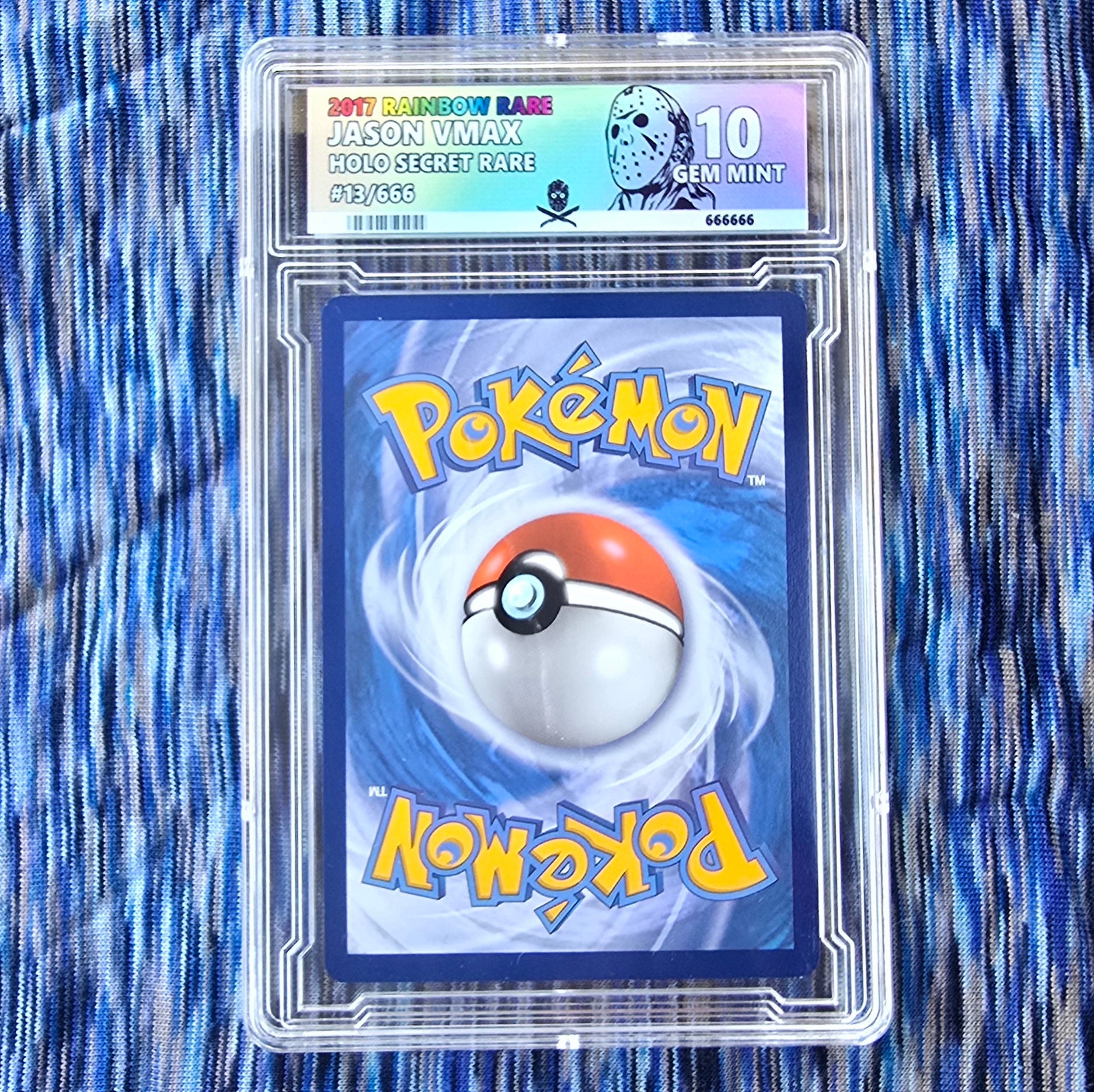 Jason Voorhees w/ custom slab Pokemon Card