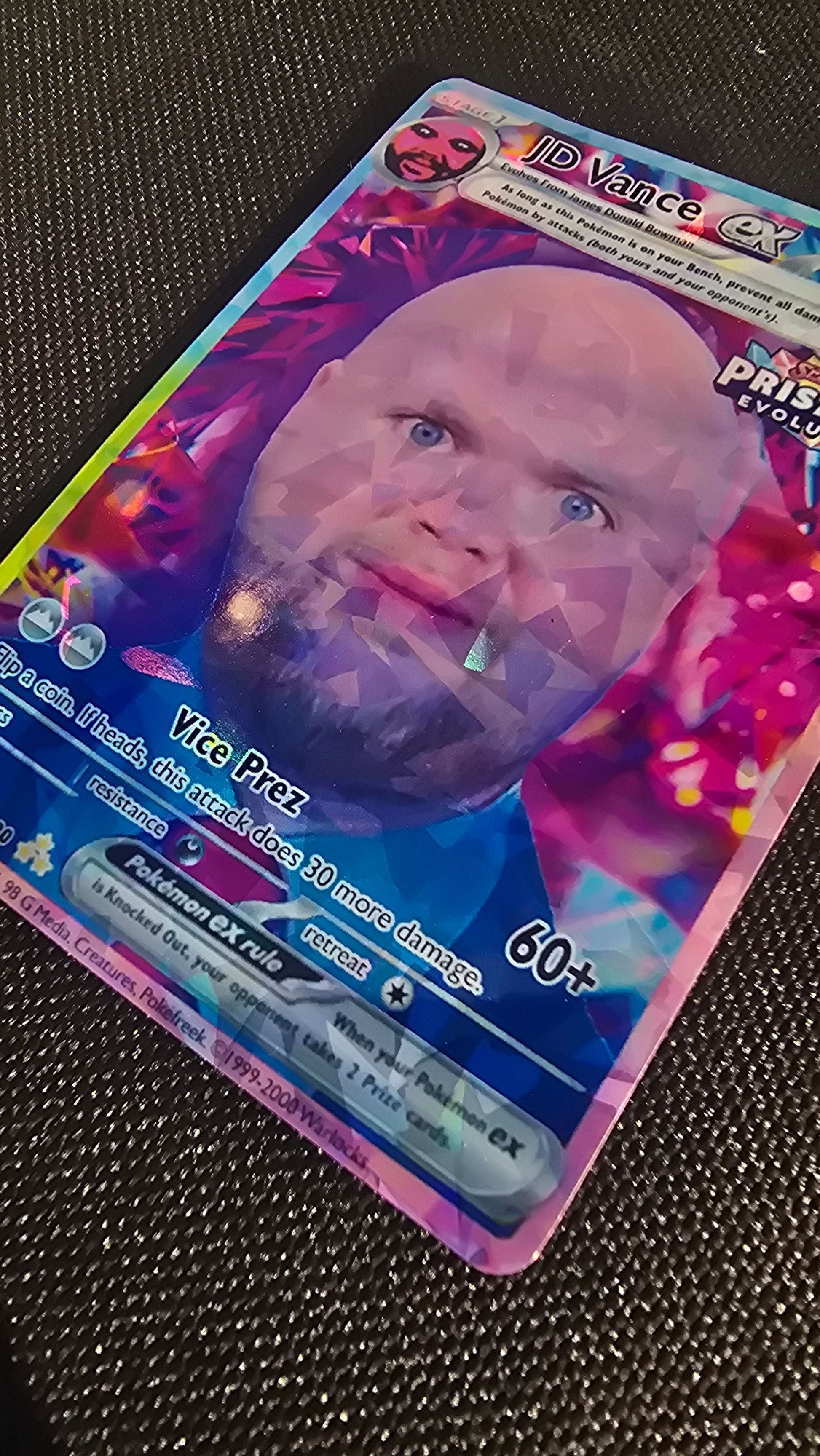 JD Vance bald meme Pokemon Card