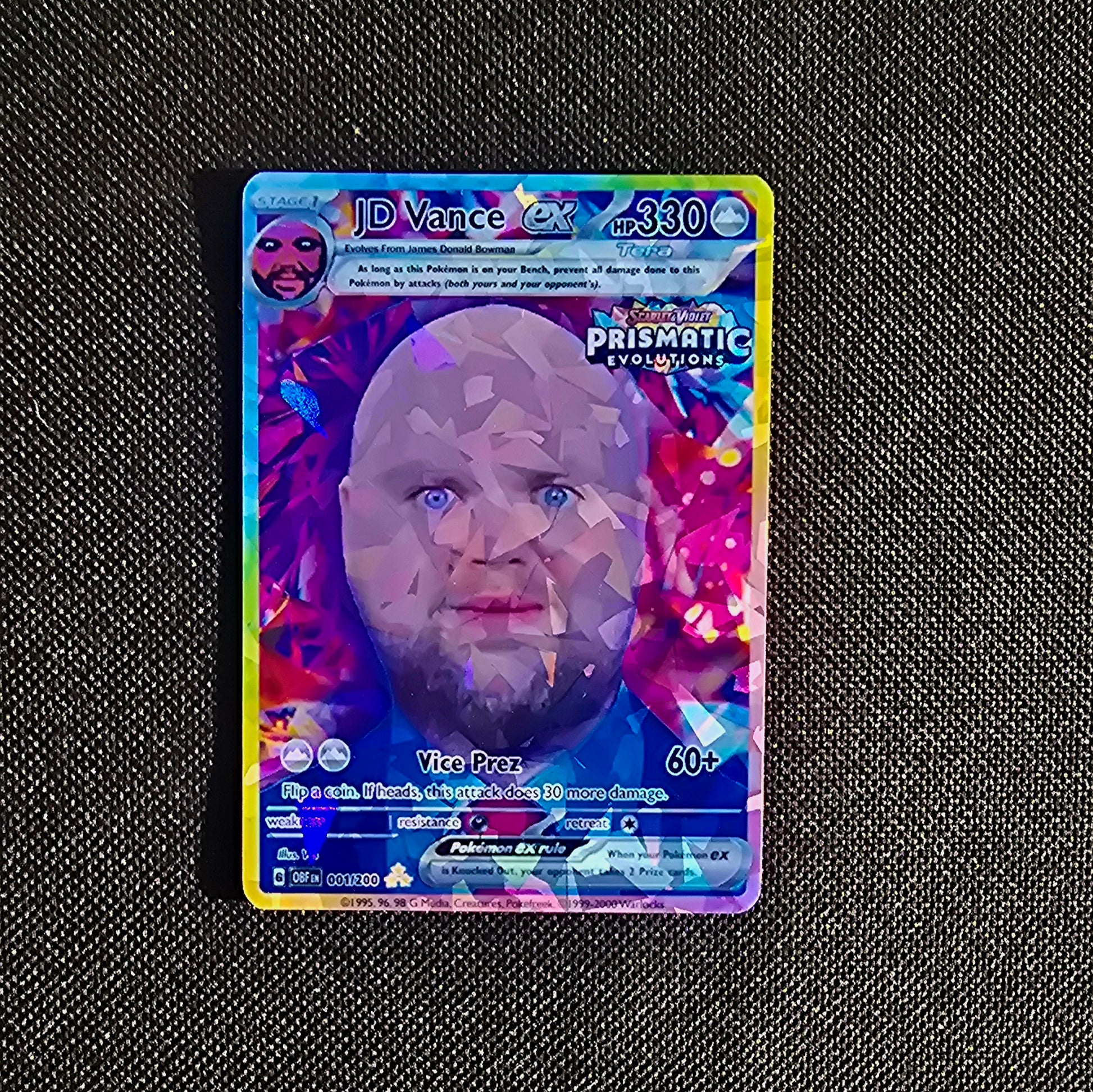 JD Vance bald meme Pokemon Card