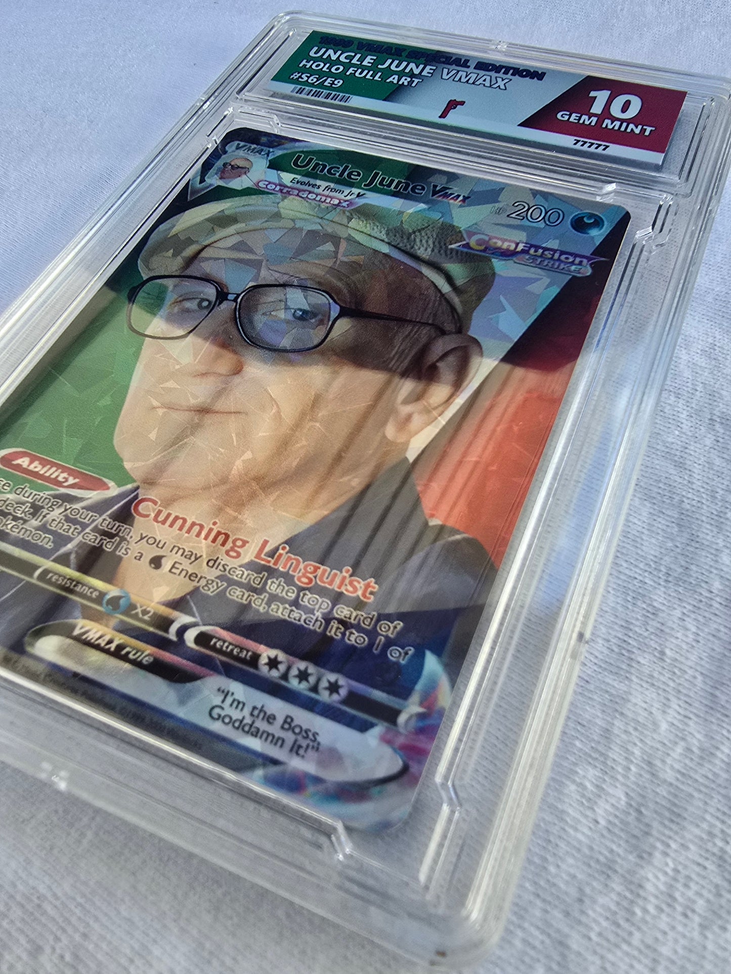 Uncle June Pokemon Card w/ Custom Slab - The Sopranos - Uncle Jr