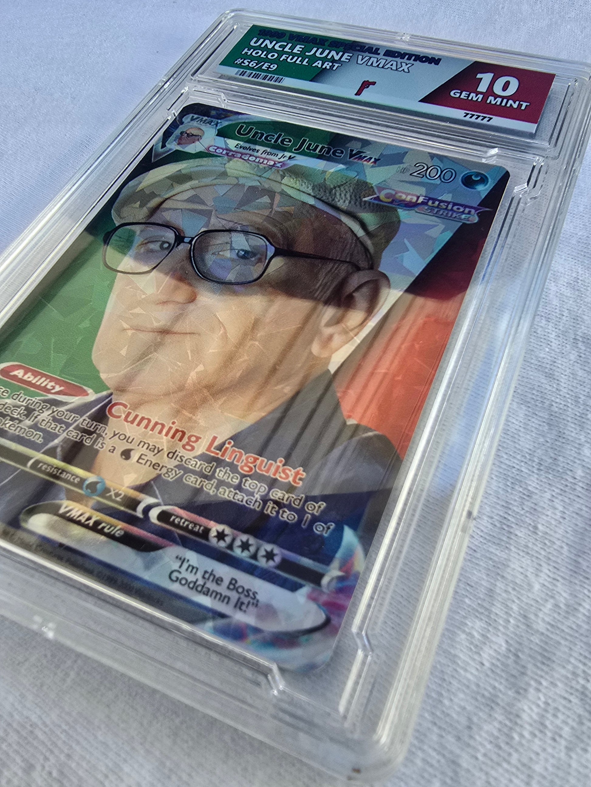 Uncle June Pokemon Card w/ Custom Slab - The Sopranos - Uncle Jr