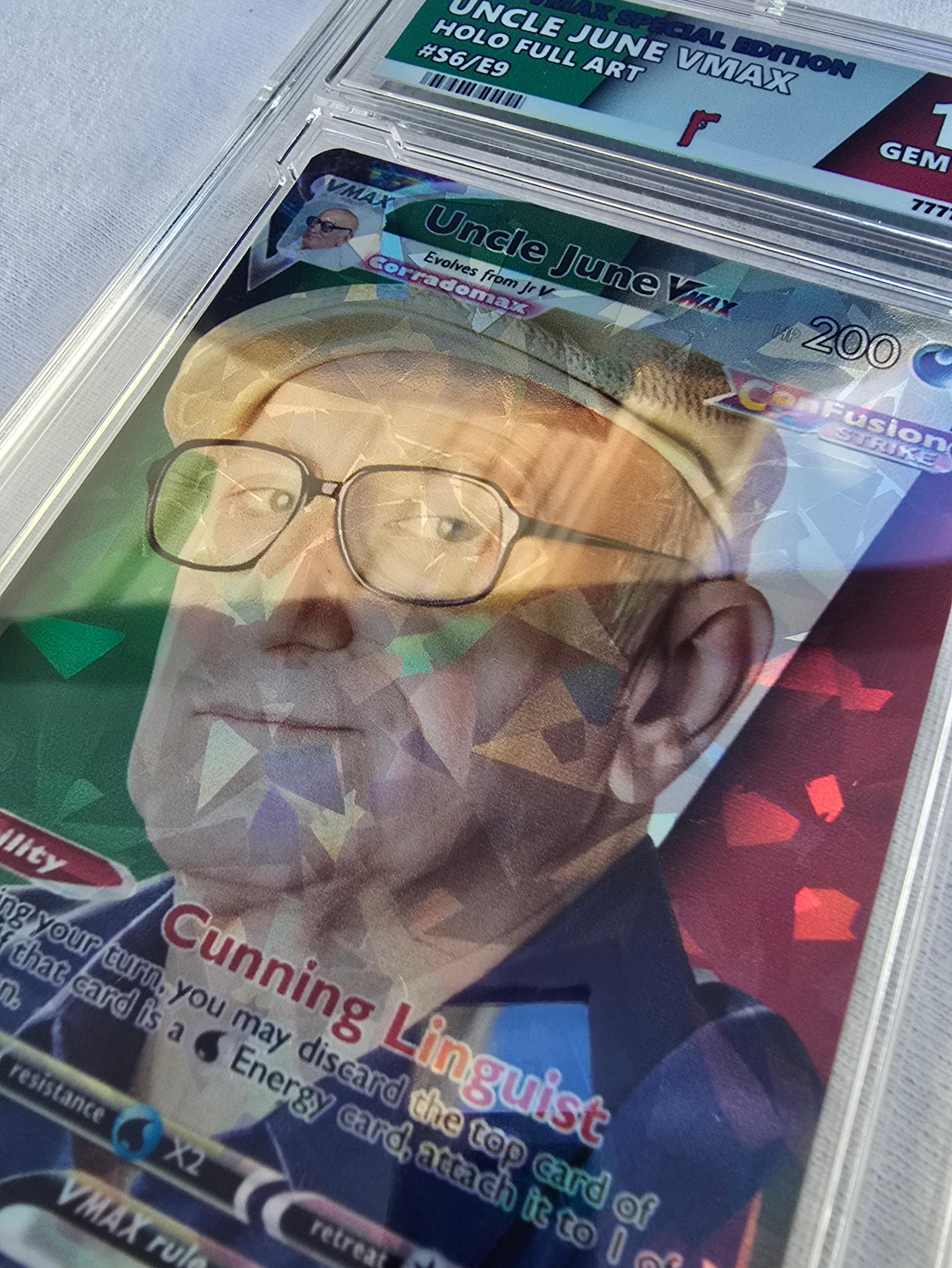 Uncle June Pokemon Card w/ Custom Slab - The Sopranos - Uncle Jr