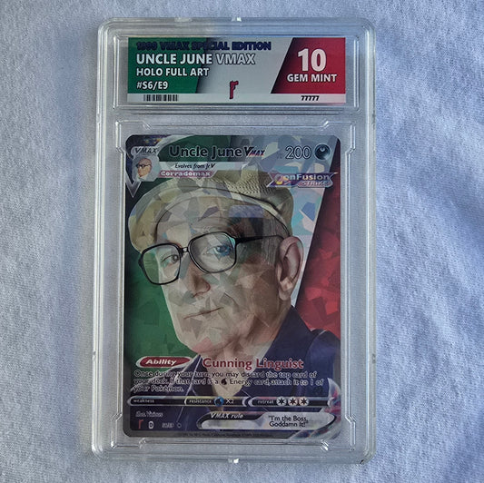 Uncle June Pokemon Card w/ Custom Slab - The Sopranos - Uncle Jr
