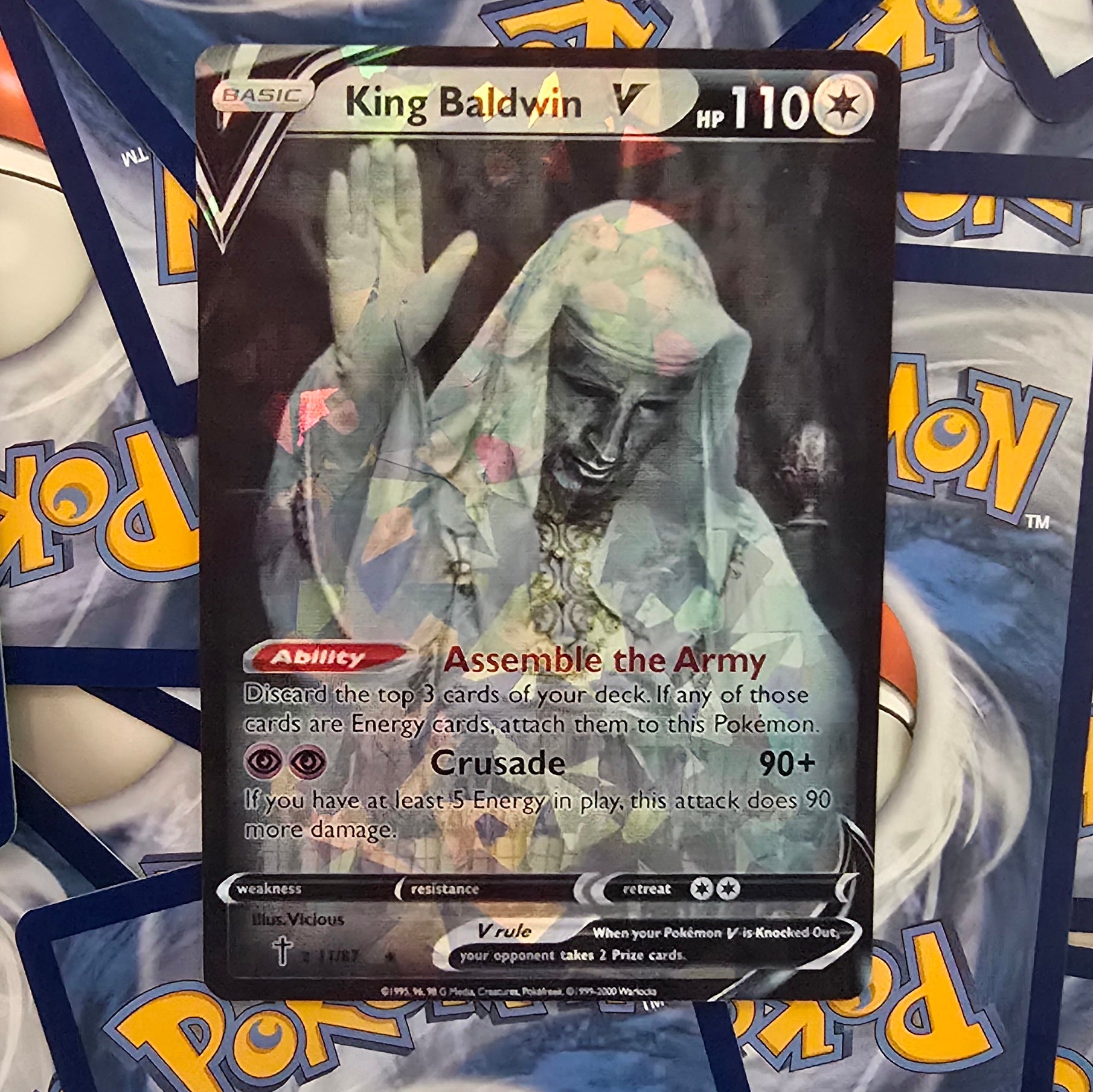 King Baldwin Pokemon Card - Kingdom Of Heaven