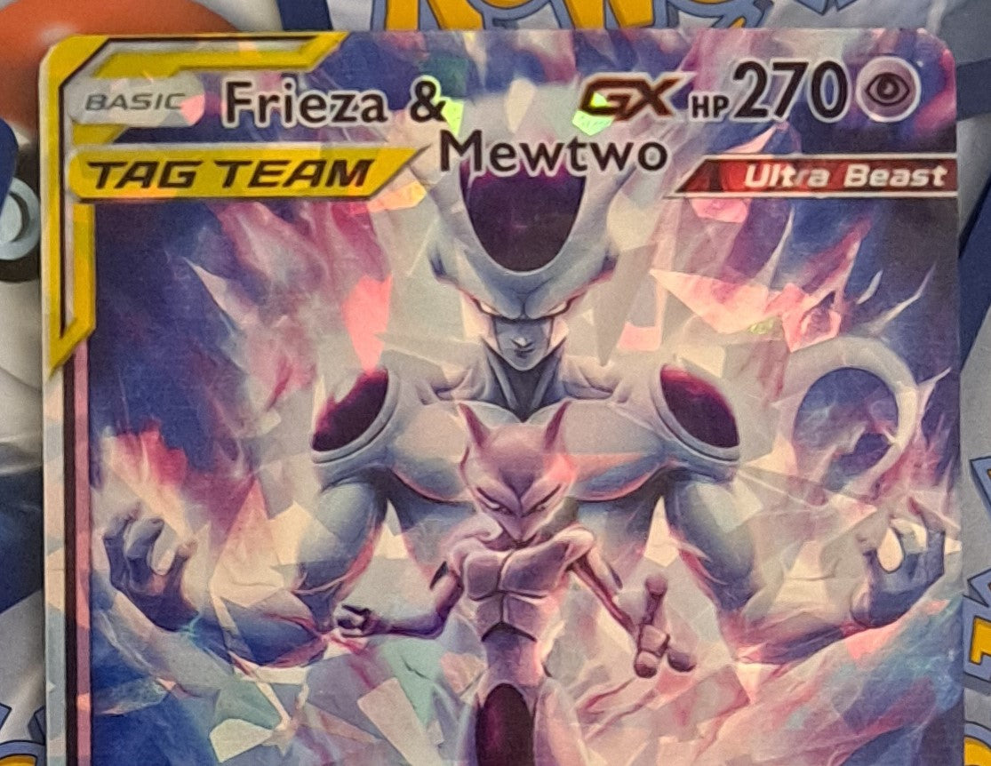 Mewtwo and Frieza Tag Team Pokemon Card