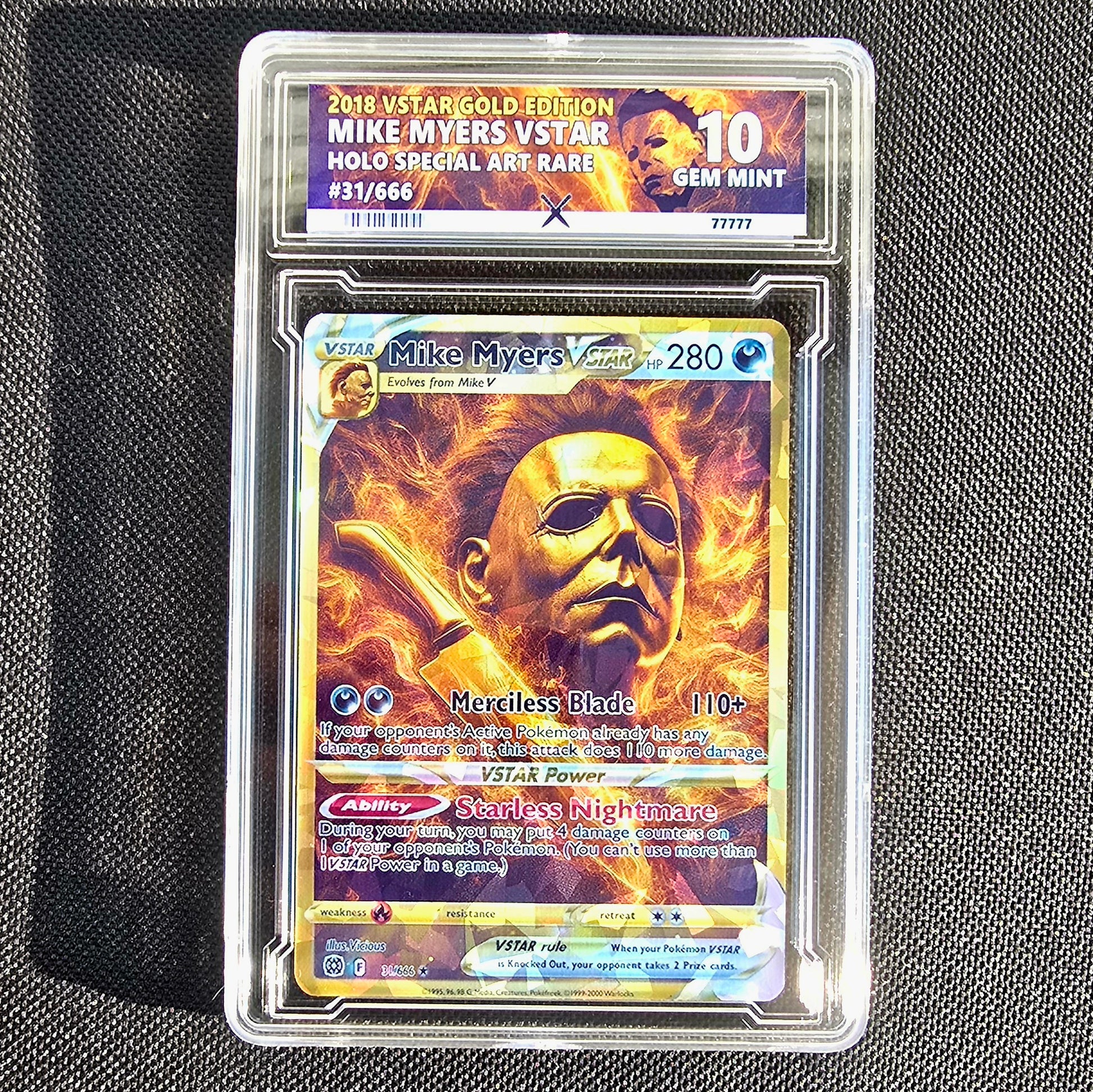 Michael Myers Pokemon Card w/ custom slab